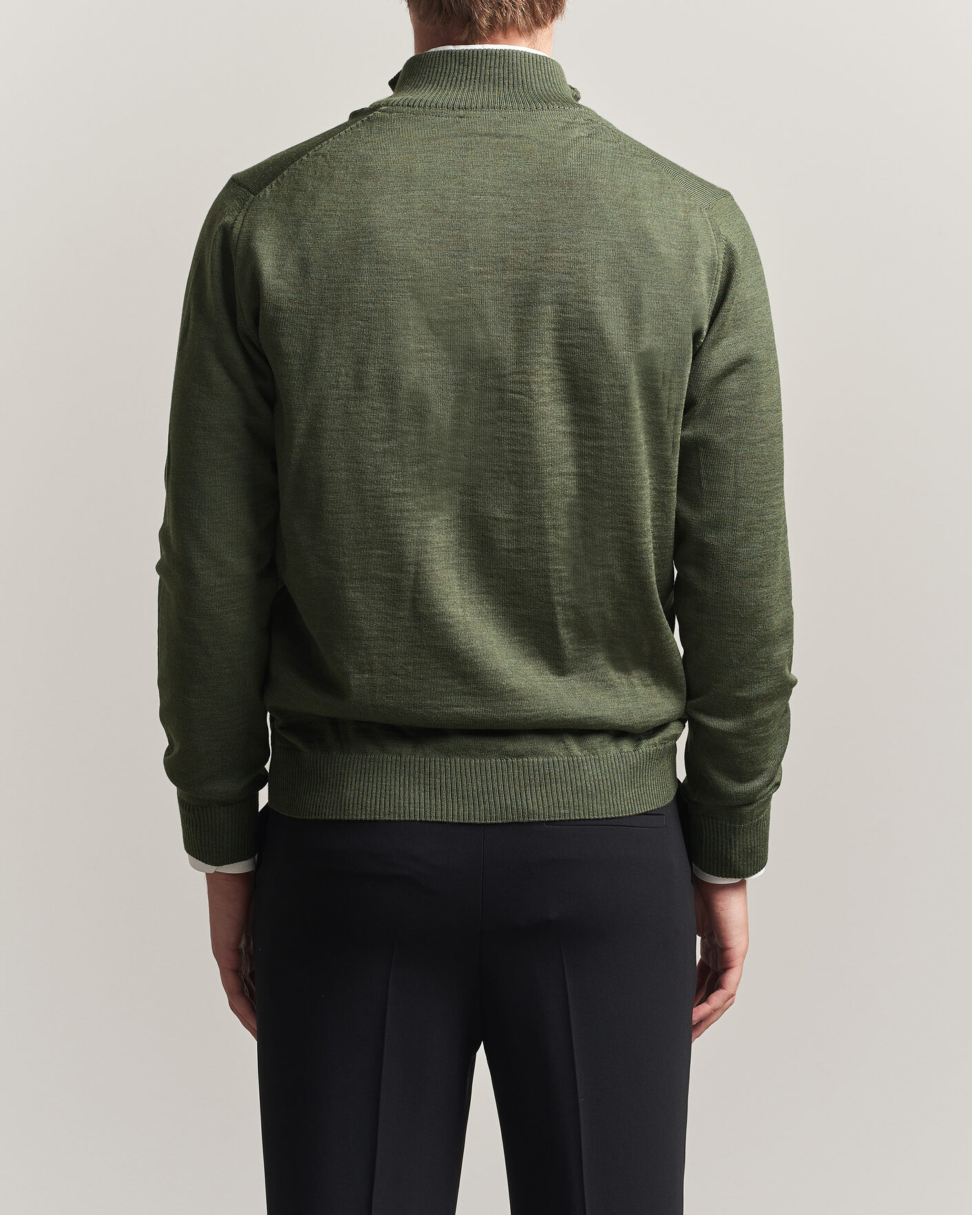 Herre | Trøjer | Stenströms | Merino Full Zip Green