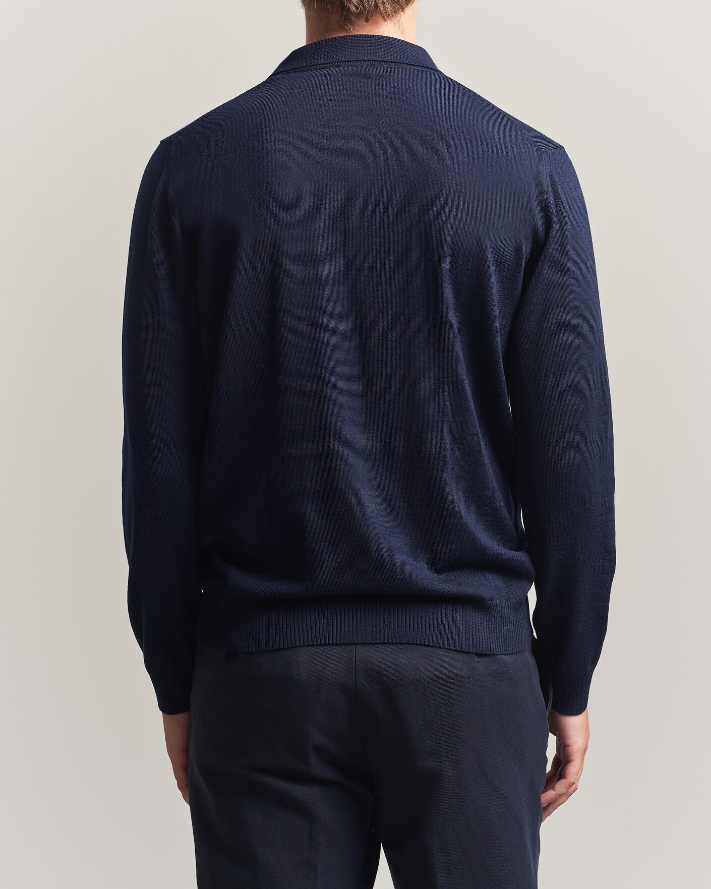 Herre | Trøjer | Stenströms | Merino Polo Navy