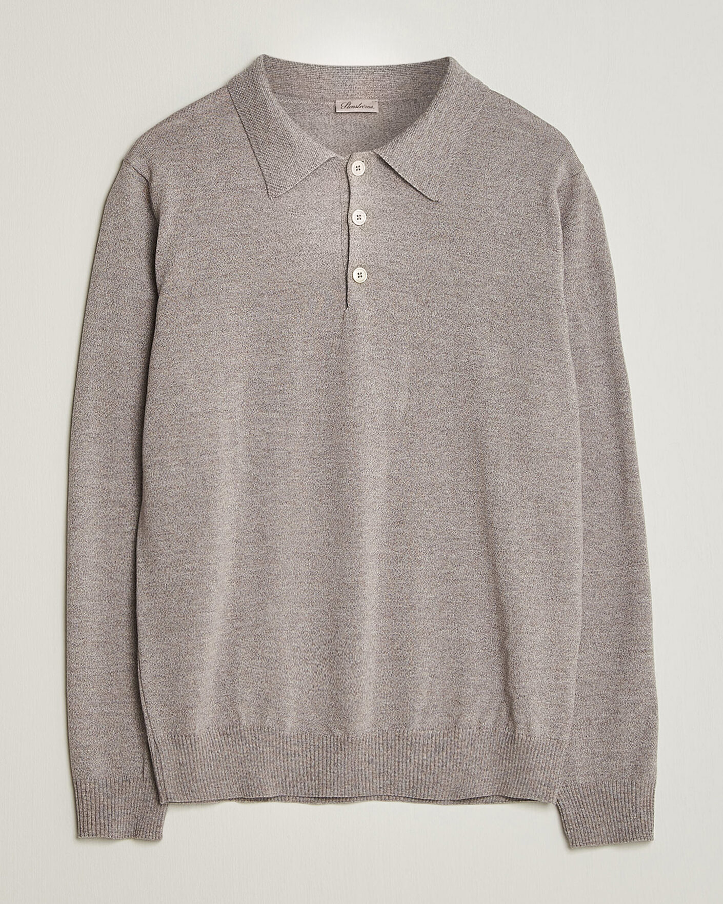 Herre | Trøjer | Stenströms | Merino Polo Beige