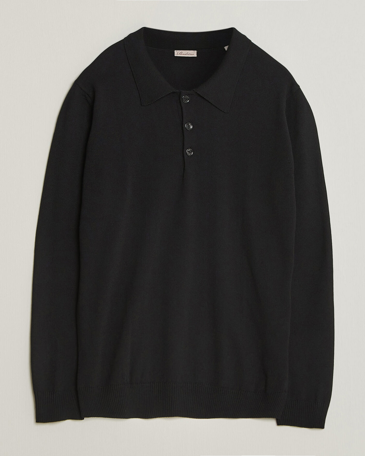 Herre | Trøjer | Stenströms | Merino Polo Black