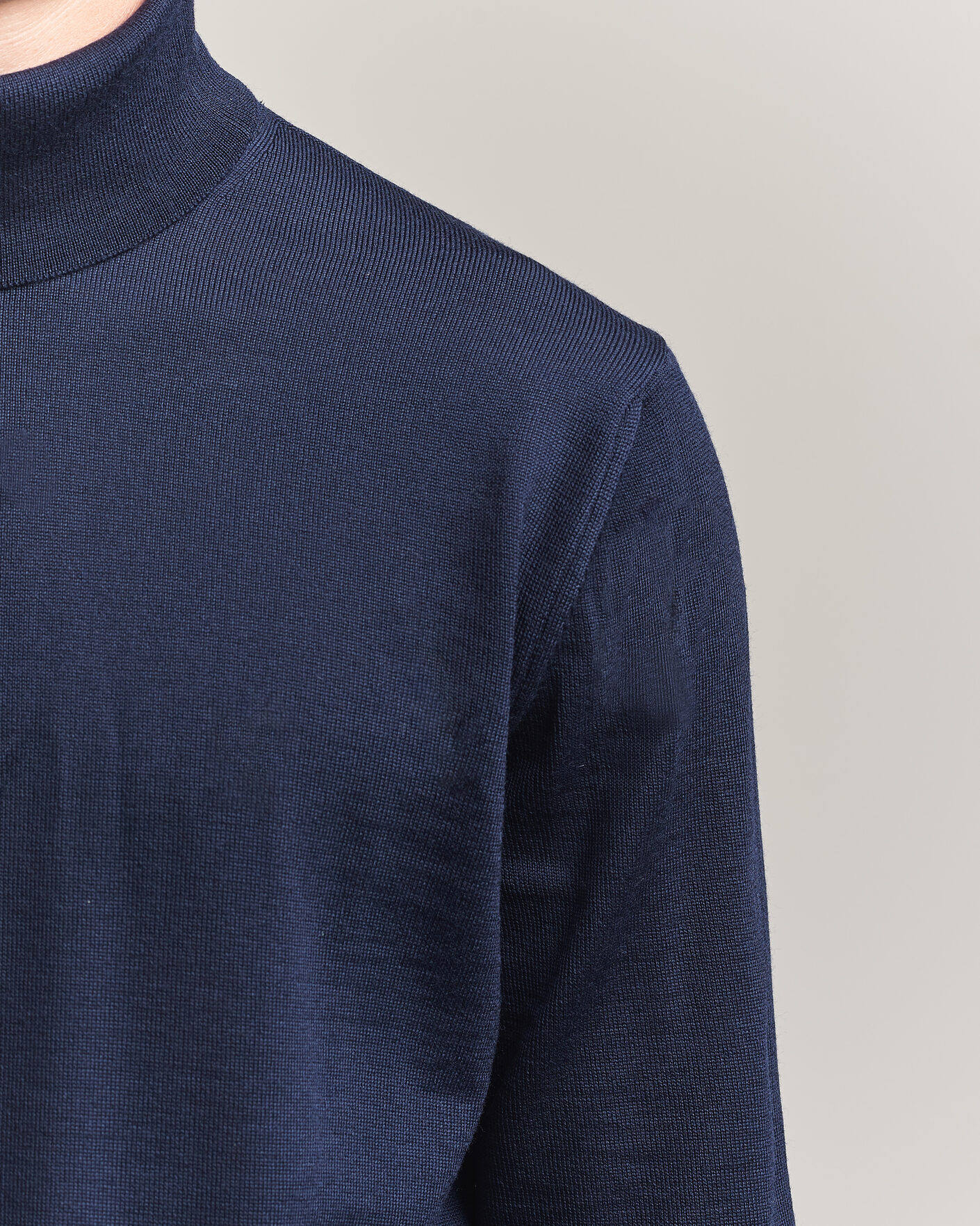 Herre | Trøjer | Stenströms | Merino Rollneck Navy