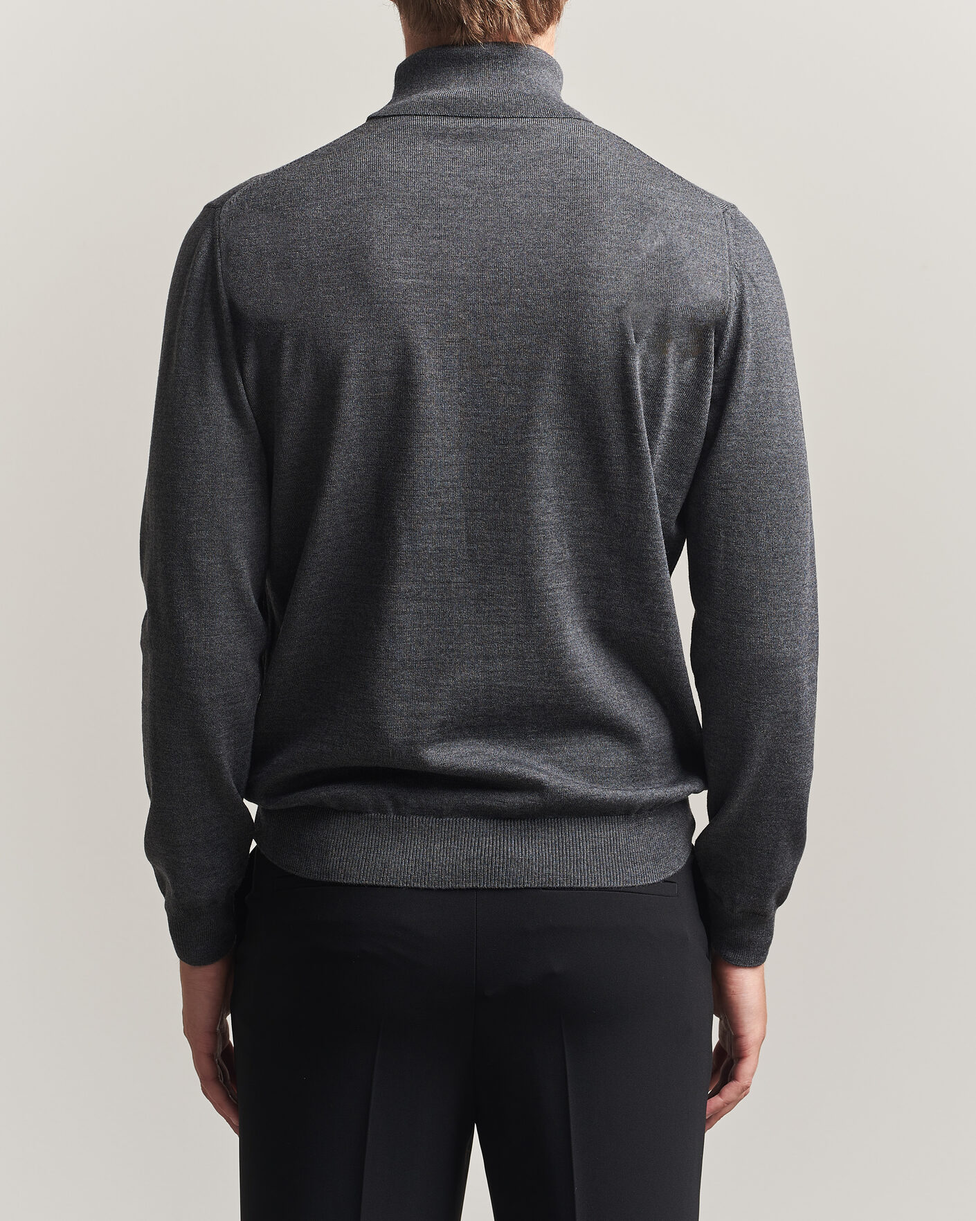 Herre | Trøjer | Stenströms | Merino Rollneck Dark Grey