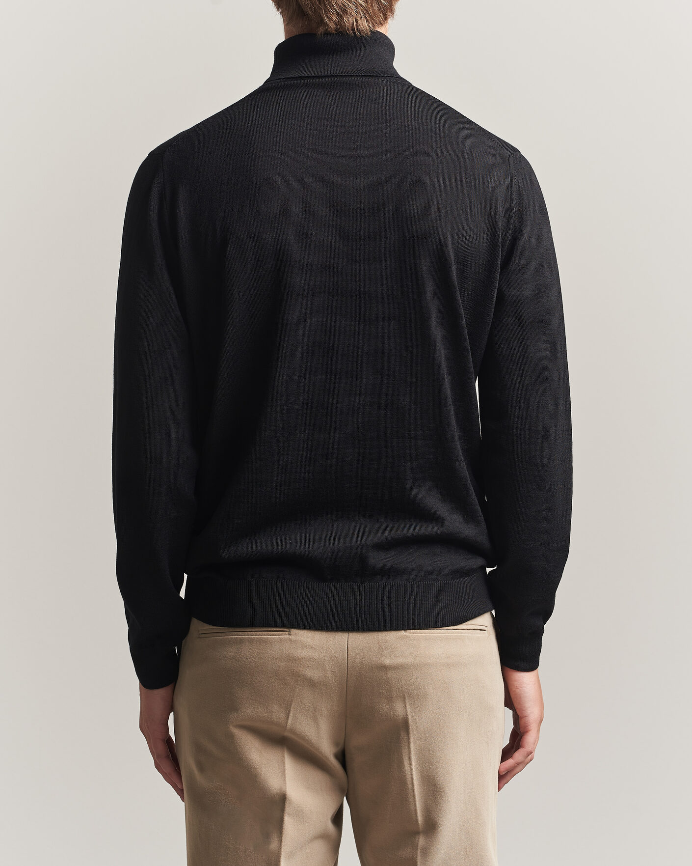 Herre | Trøjer | Stenströms | Merino Rollneck Black