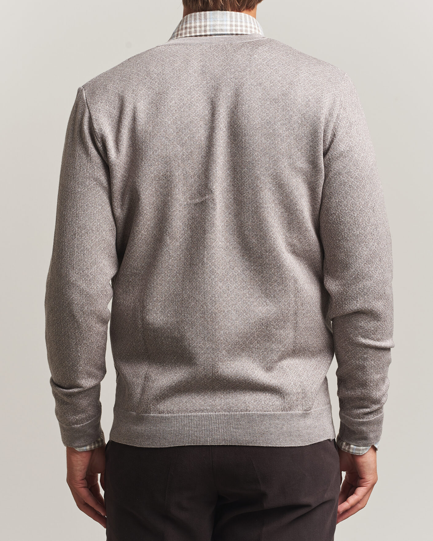 Herre | Trøjer | Stenströms | Merino Jaquard Cardigan Beige