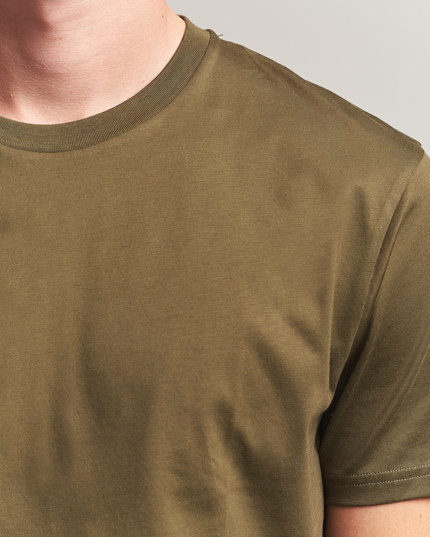 Herre | T-Shirts | Sunspel | Riviera Midweight T-Shirt Loden Green
