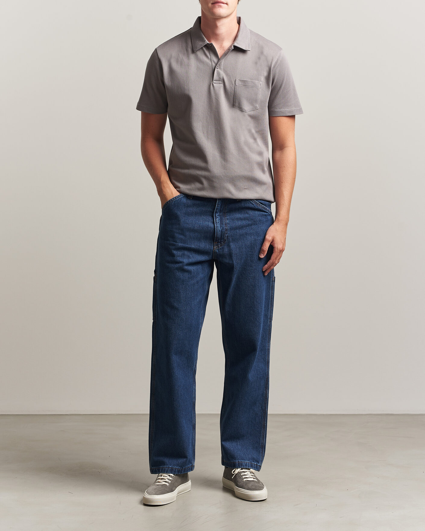 Herre | Polotrøjer | Sunspel | Riviera Polo Shirt Smoke Grey