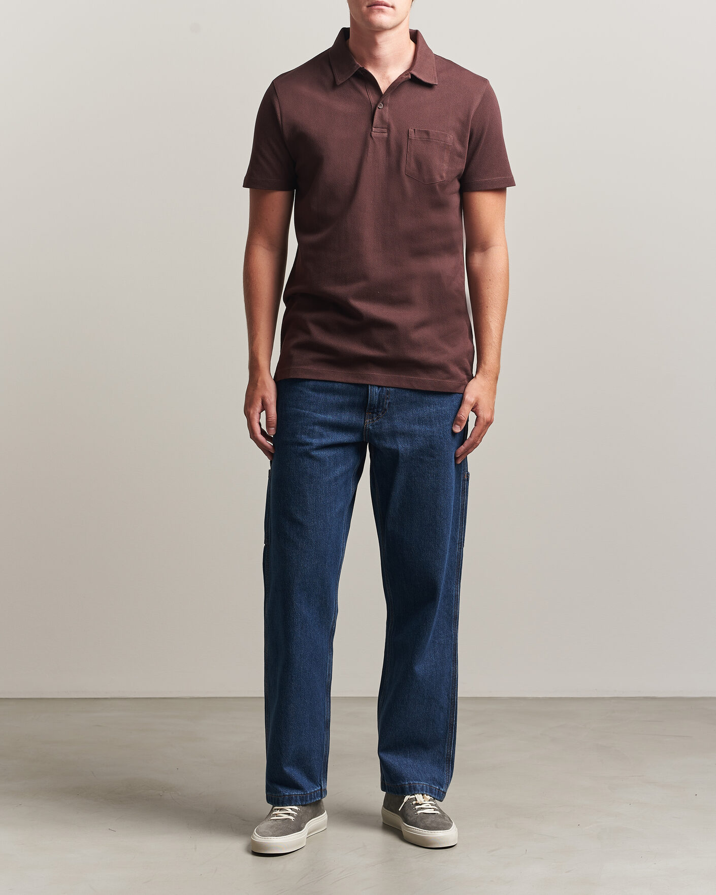 Herre | Polotrøjer | Sunspel | Riviera Polo Shirt Dark Brown