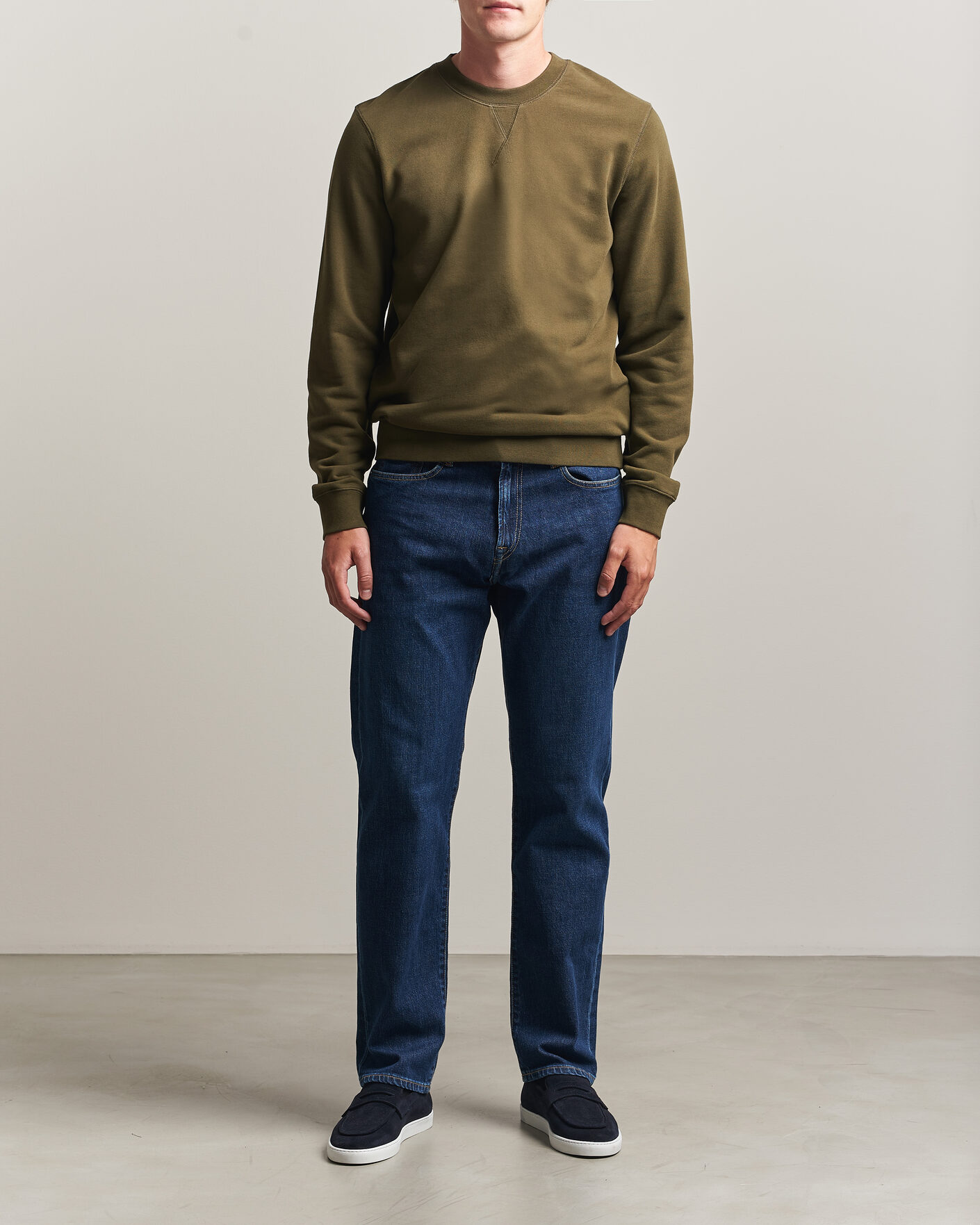 Herre | Trøjer | Sunspel | Loopback Sweatshirt Loden Green
