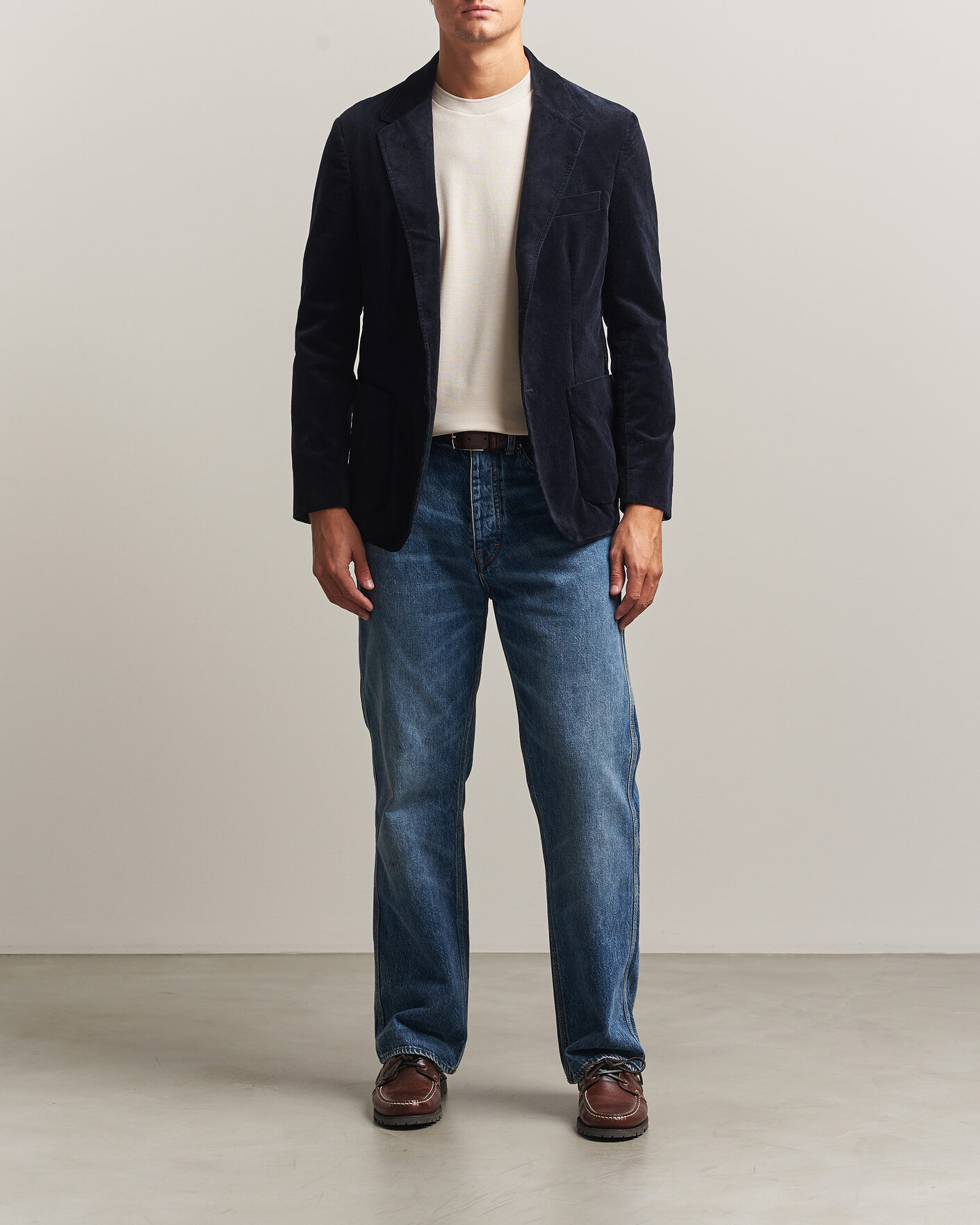 Herre | Blazere & jakker | Sunspel | Relaxed Corduroy Blazer Navy