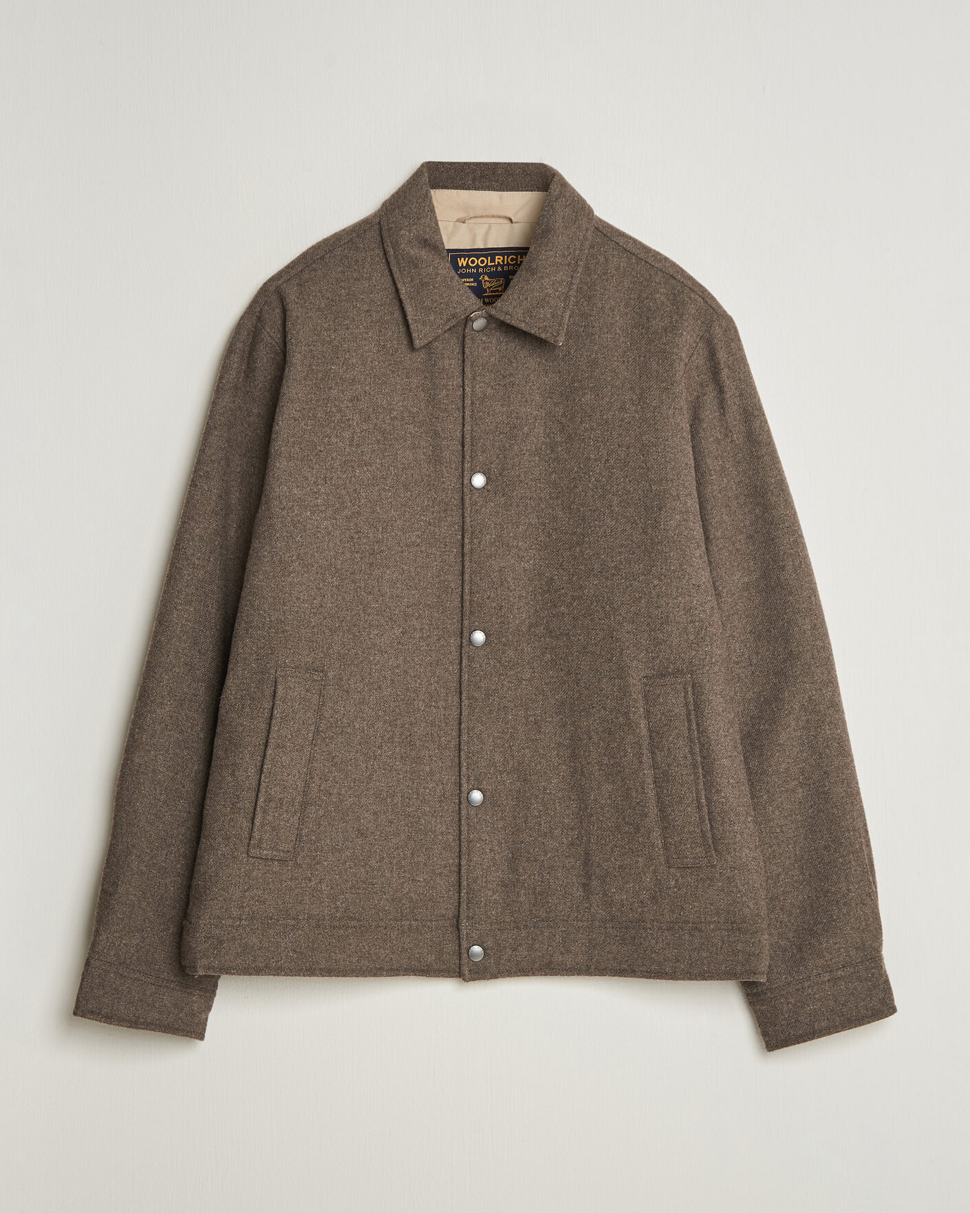 Herre | Jakker | Woolrich | Wool Light Padded Keating Shirt Jacket Falcon