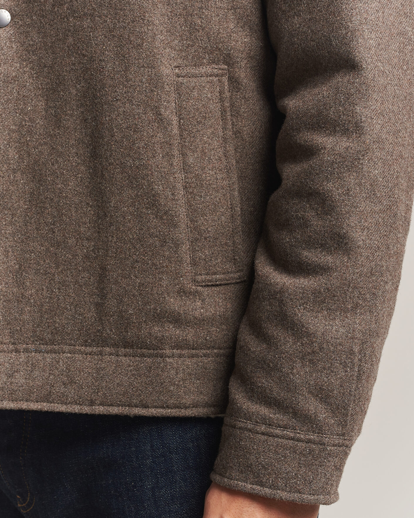 Herre | Jakker | Woolrich | Wool Light Padded Keating Shirt Jacket Falcon