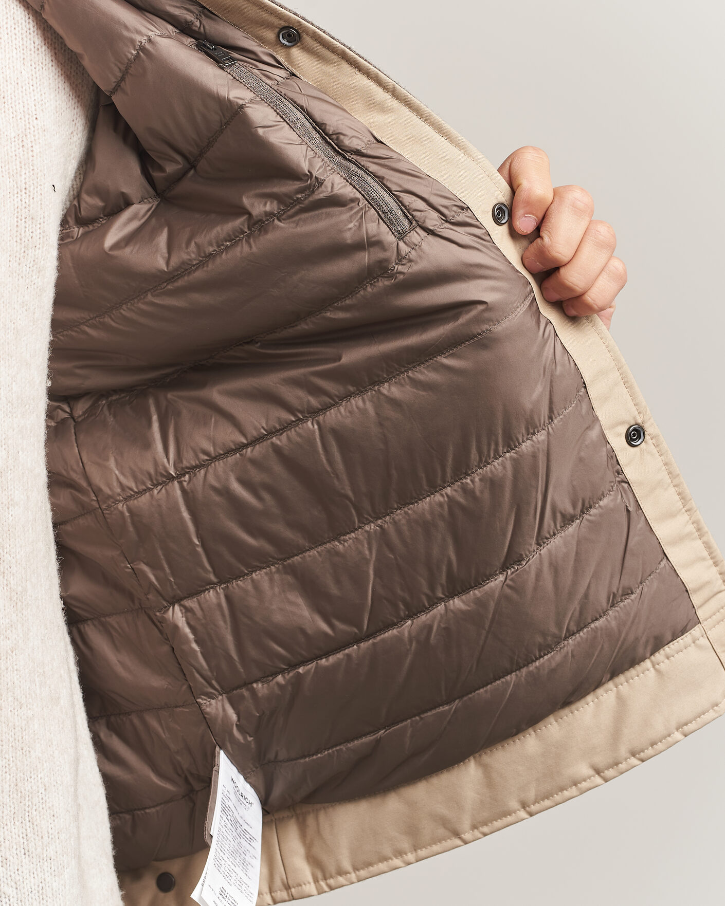 Herre | Jakker | Woolrich | Wool Light Padded Keating Shirt Jacket Falcon