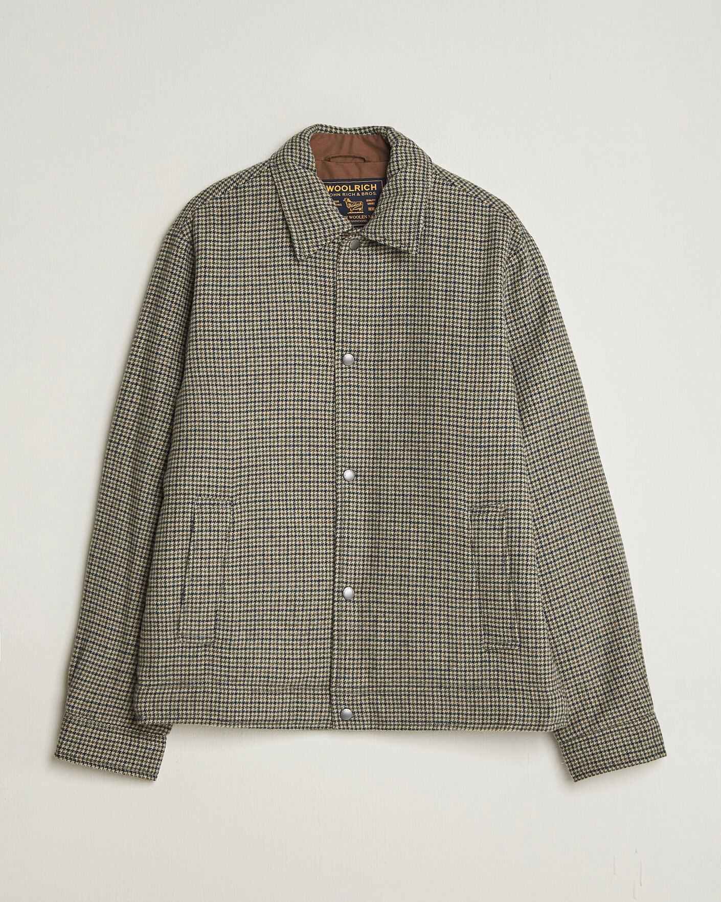 Herre | Jakker | Woolrich | Wool Check Light Padded Keating Shirt Jacket Brown