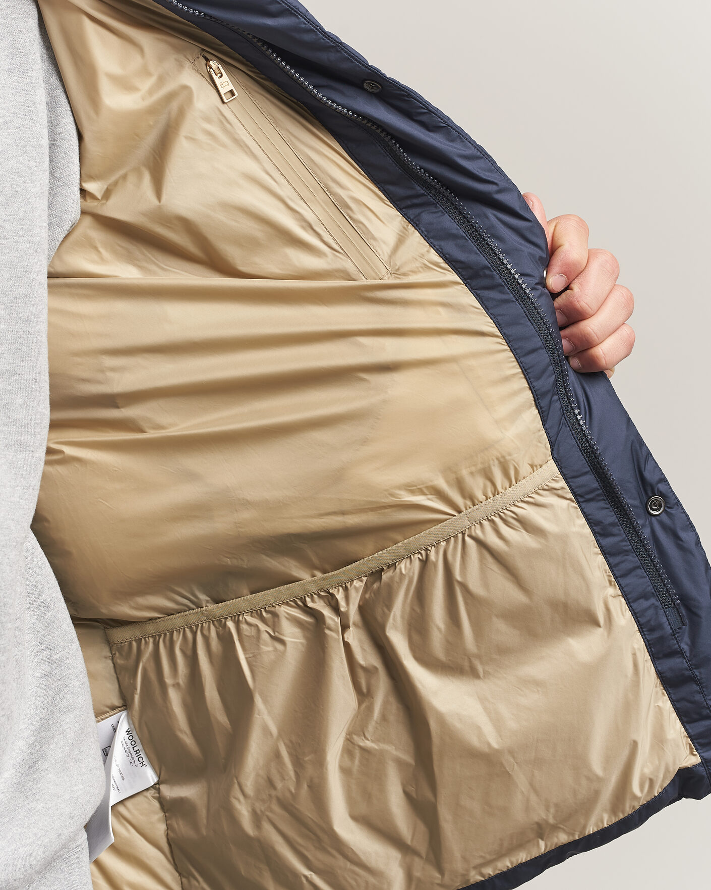 Herre | Jakker | Woolrich | Cloud Davis Parka Melton Blue