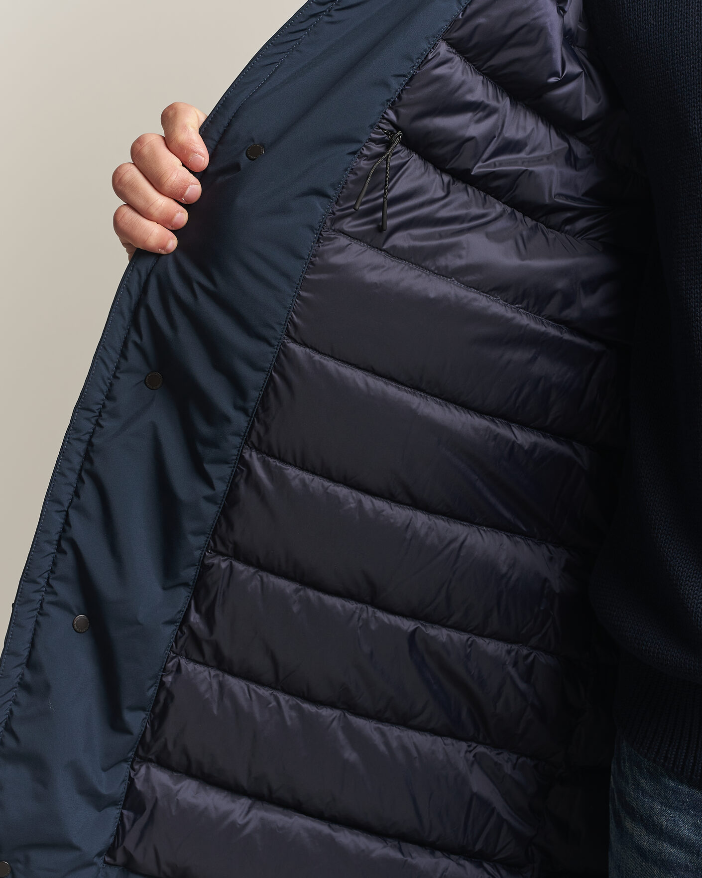 Herre | Jakker | Woolrich | Cloud Lamar Light Padded Coat Melton Blue