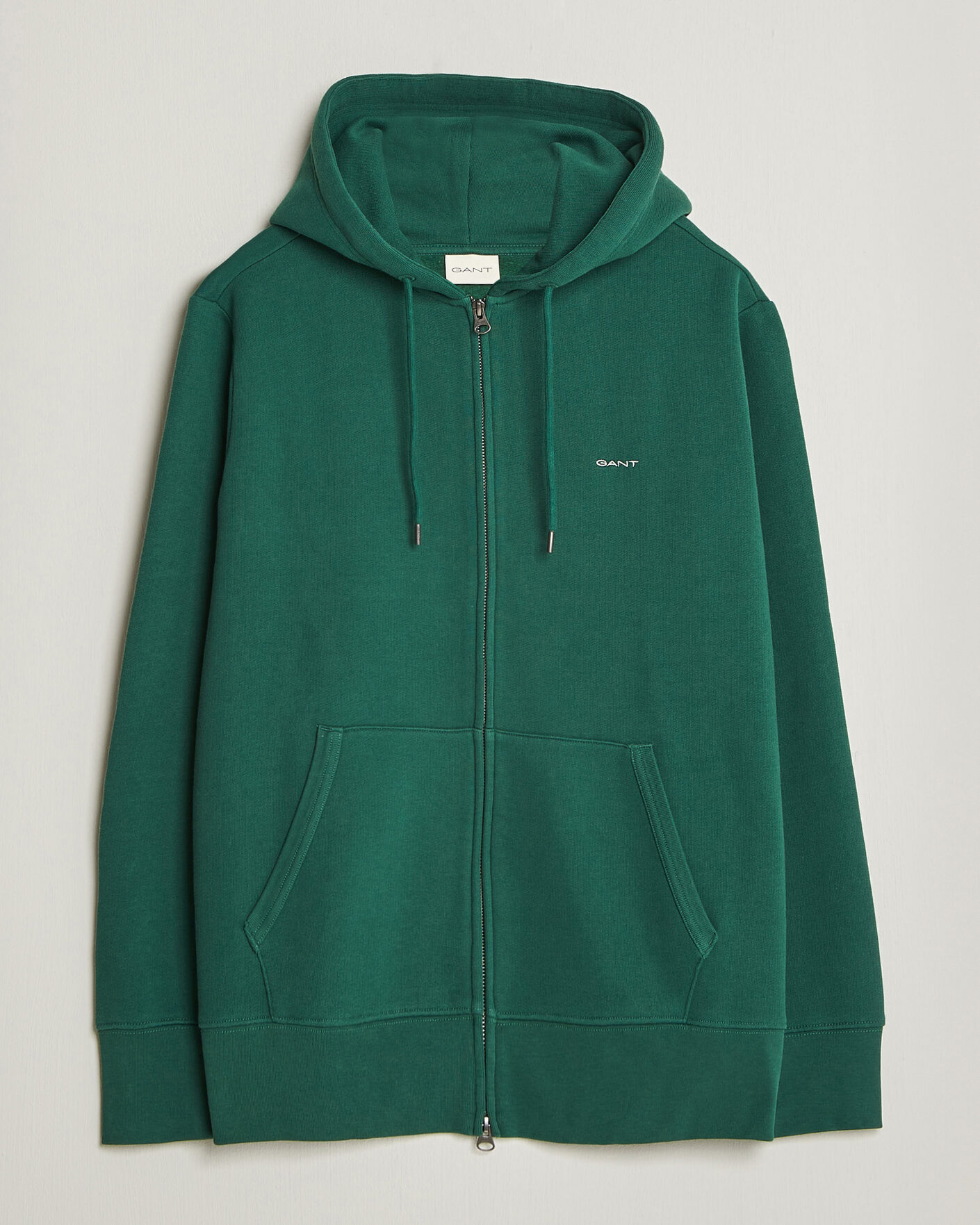 Herre | Trøjer | Gant | Tournament Full Zip Hoodie Green