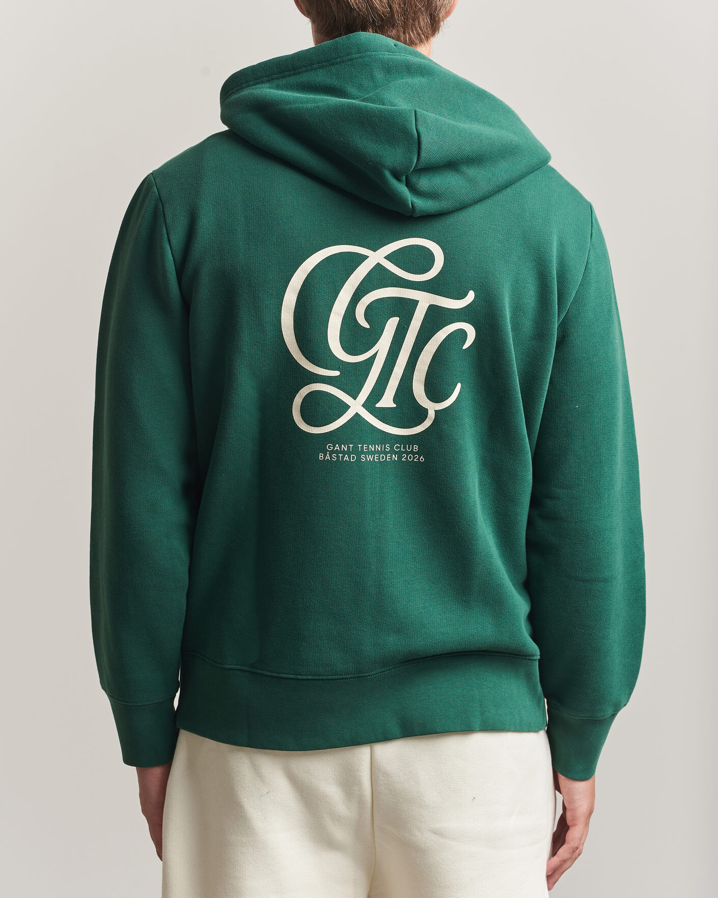 Herre | Trøjer | Gant | Tournament Full Zip Hoodie Green