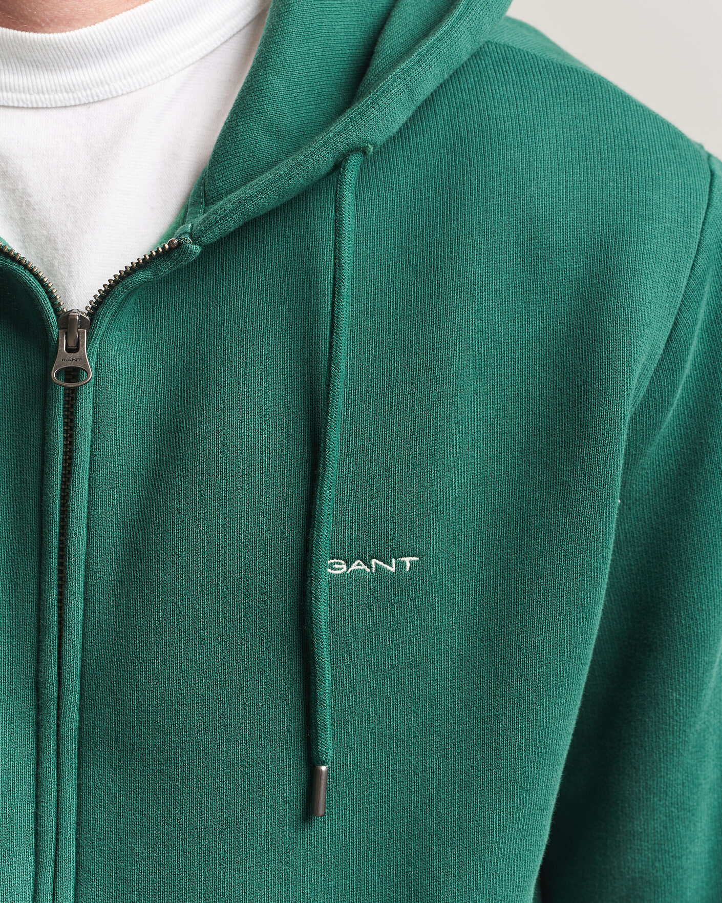 Herre | Trøjer | Gant | Tournament Full Zip Hoodie Green