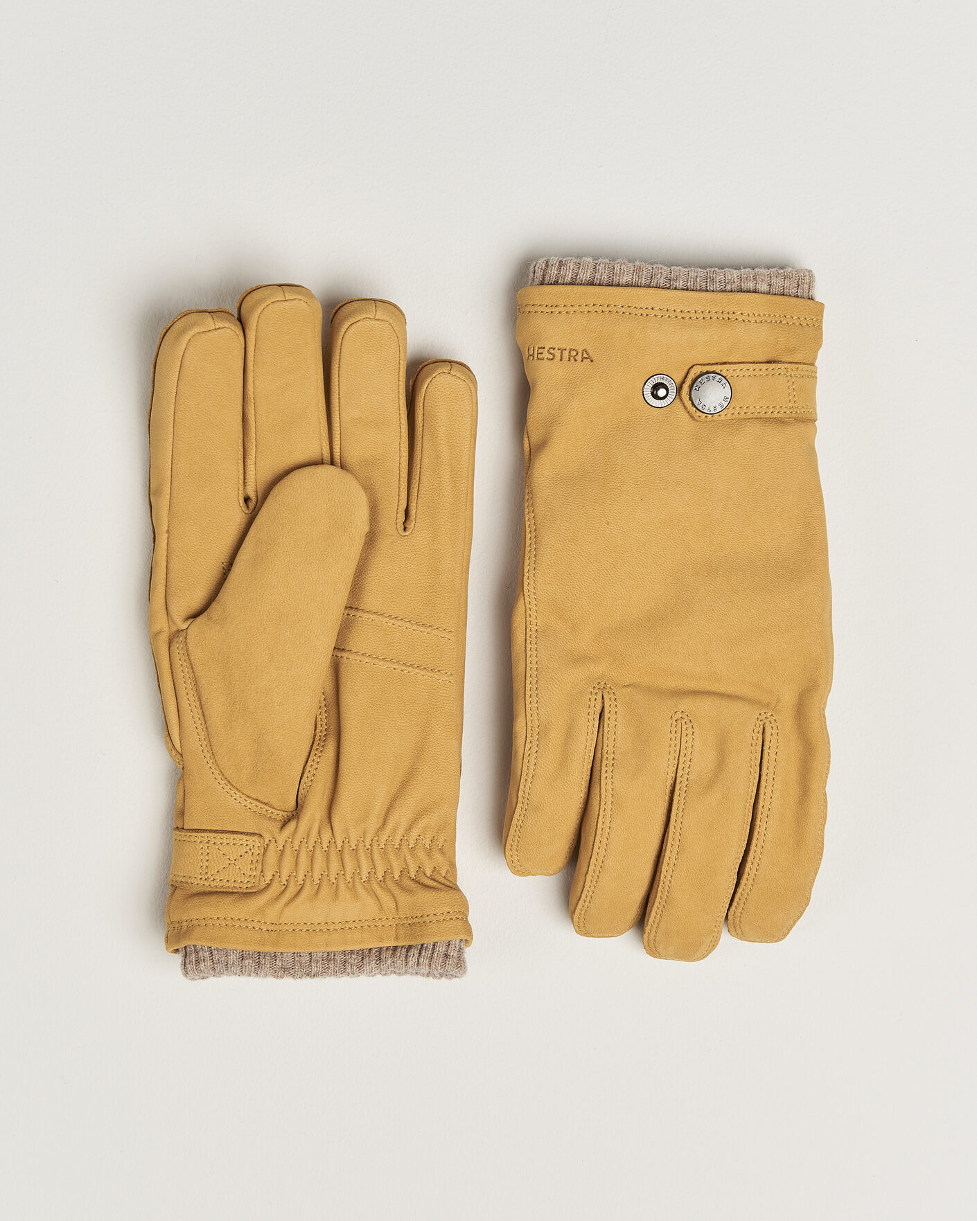 Herre | Handsker | Hestra | Bergvik Fleece Liner Buckle Nubuck Glove Tan