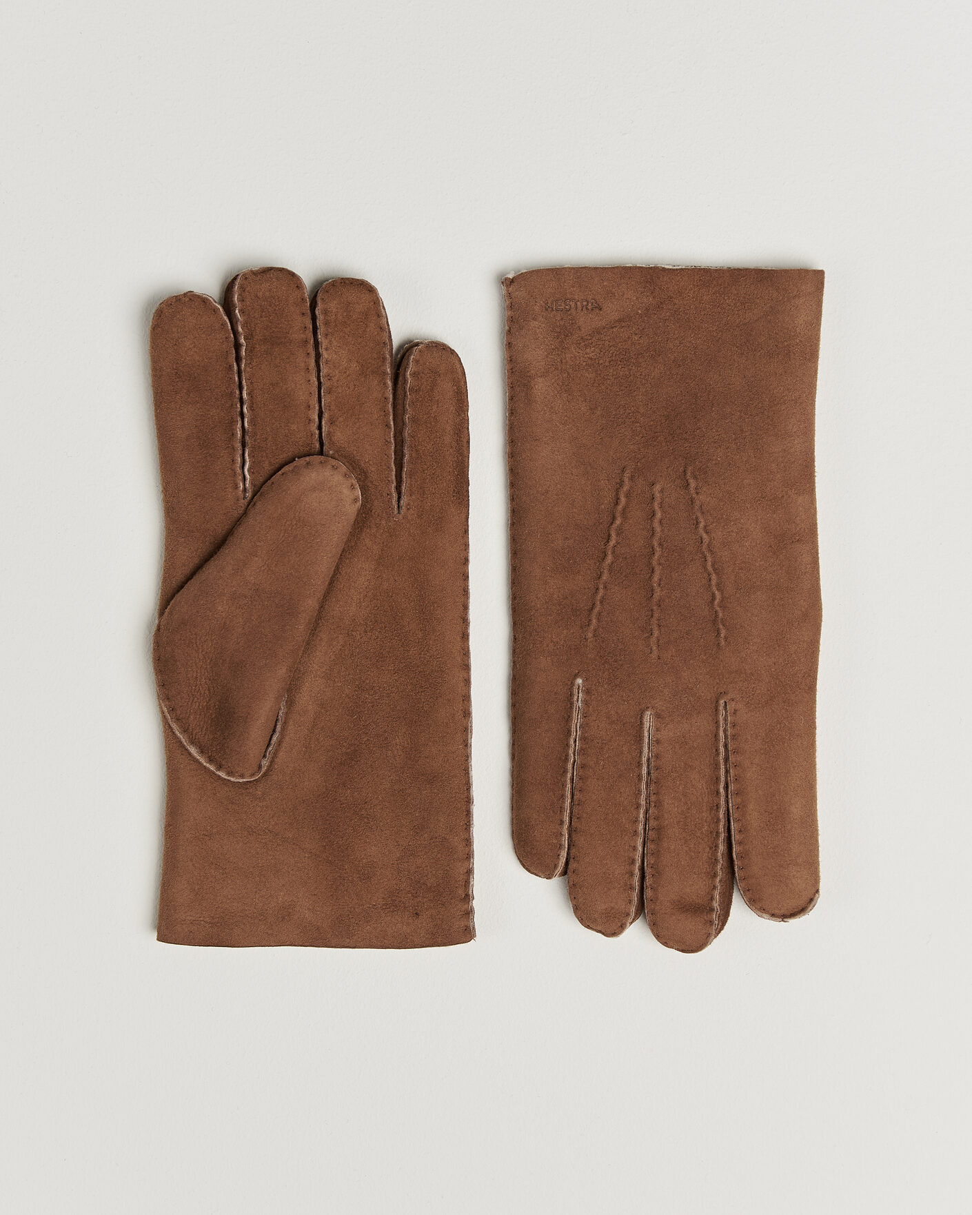 Herre | Handsker | Hestra | Bernard Lambskin Suede Glove Brown