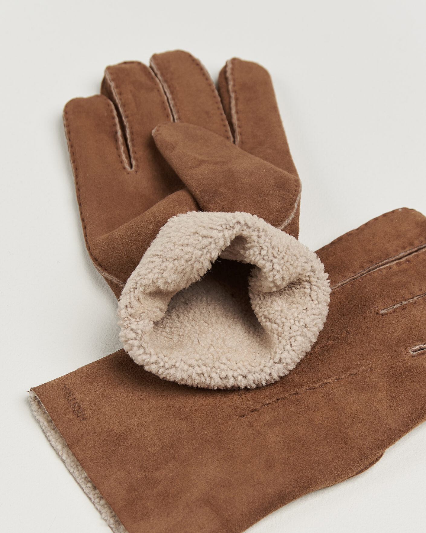 Herre | Handsker | Hestra | Bernard Lambskin Suede Glove Brown