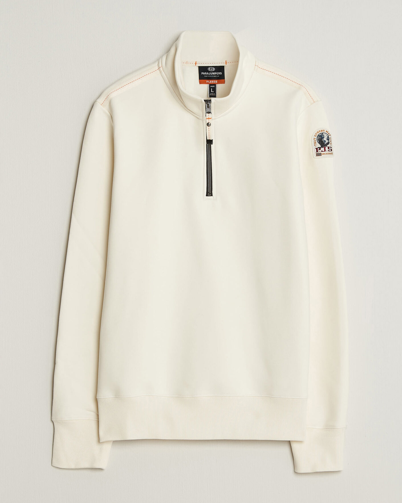 Herre | Trøjer | Parajumpers | Broad Peak Super Easy Half Zip Sweatshirt Warm Ivory