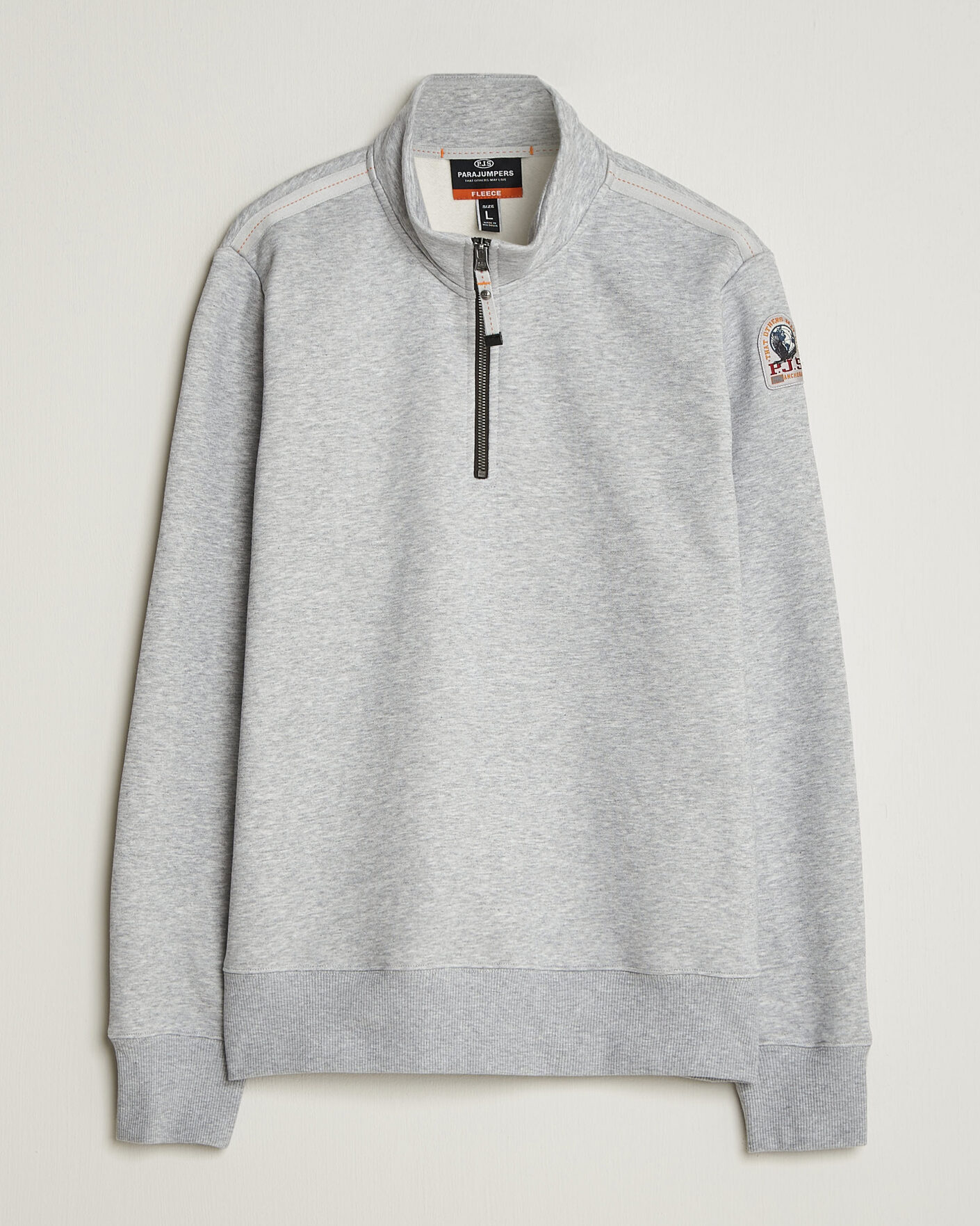 Herre | Trøjer | Parajumpers | Broad Peak Super Easy Half Zip Sweatshirt Ash Grey Melange
