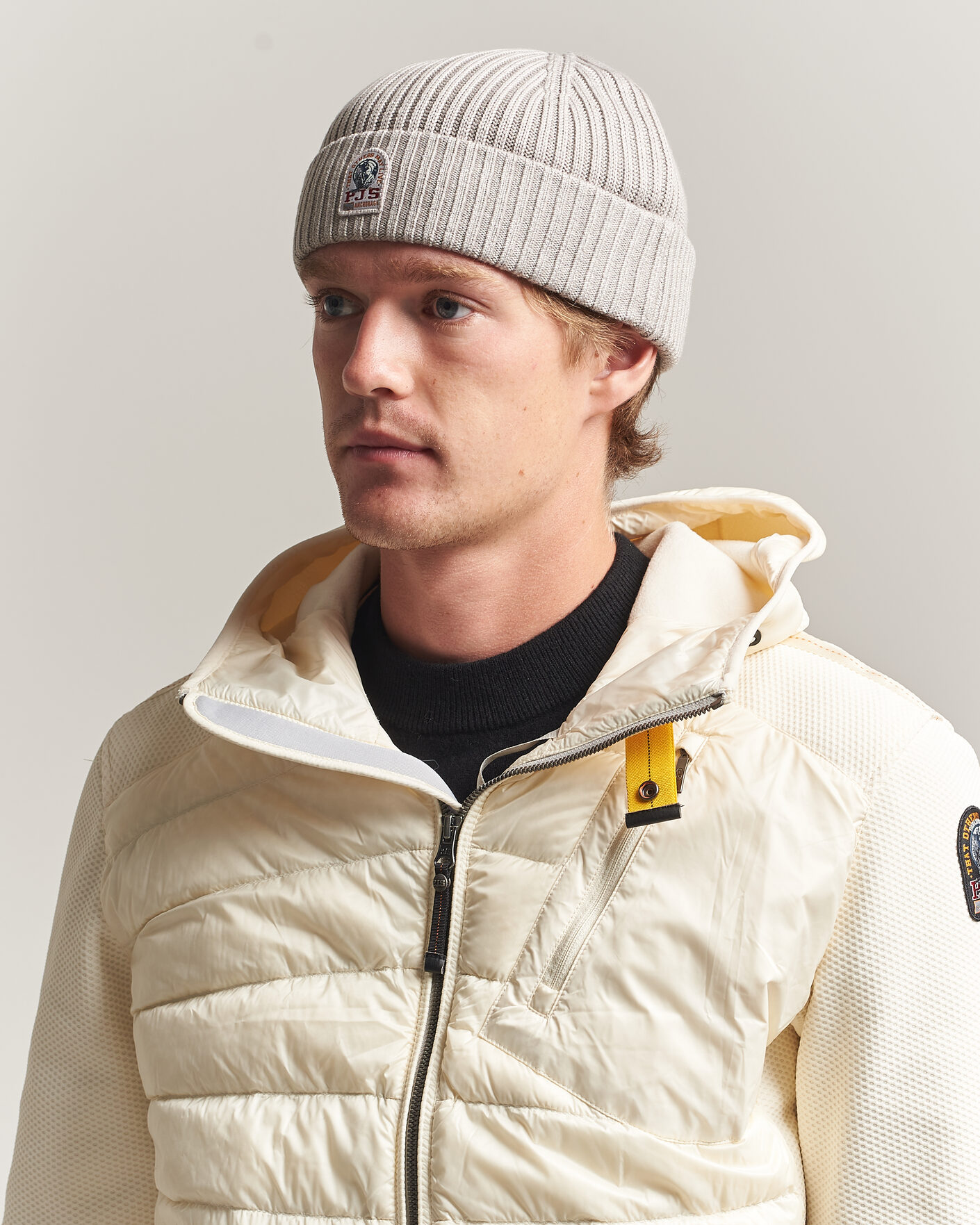 Herre | Huer | Parajumpers | Matio Ribbed Hat Mid Grey