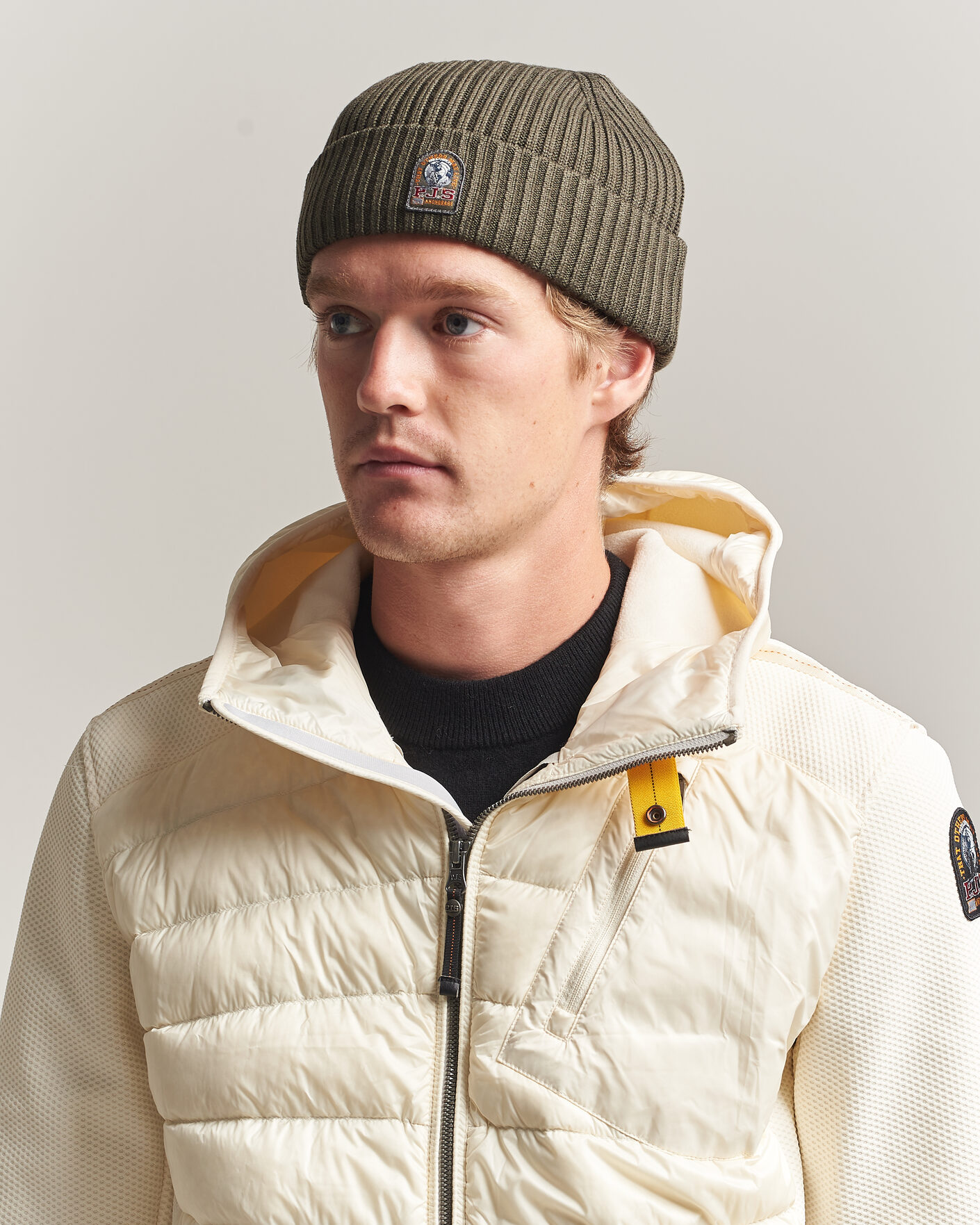 Herre | Huer | Parajumpers | Matio Ribbed Hat Taggia Olive