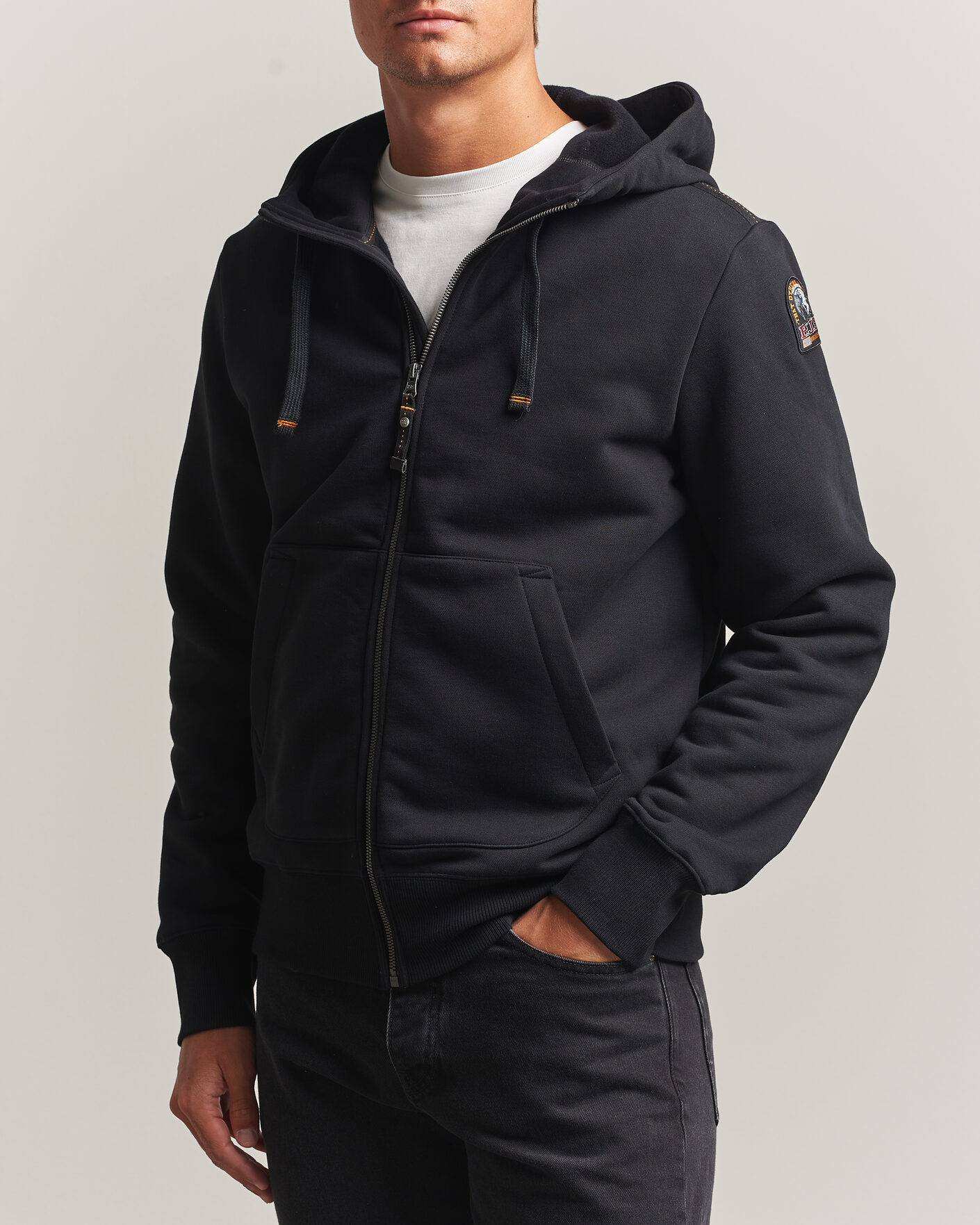 Herre | Trøjer | Parajumpers | Charlie Super Easy Full Zip Black