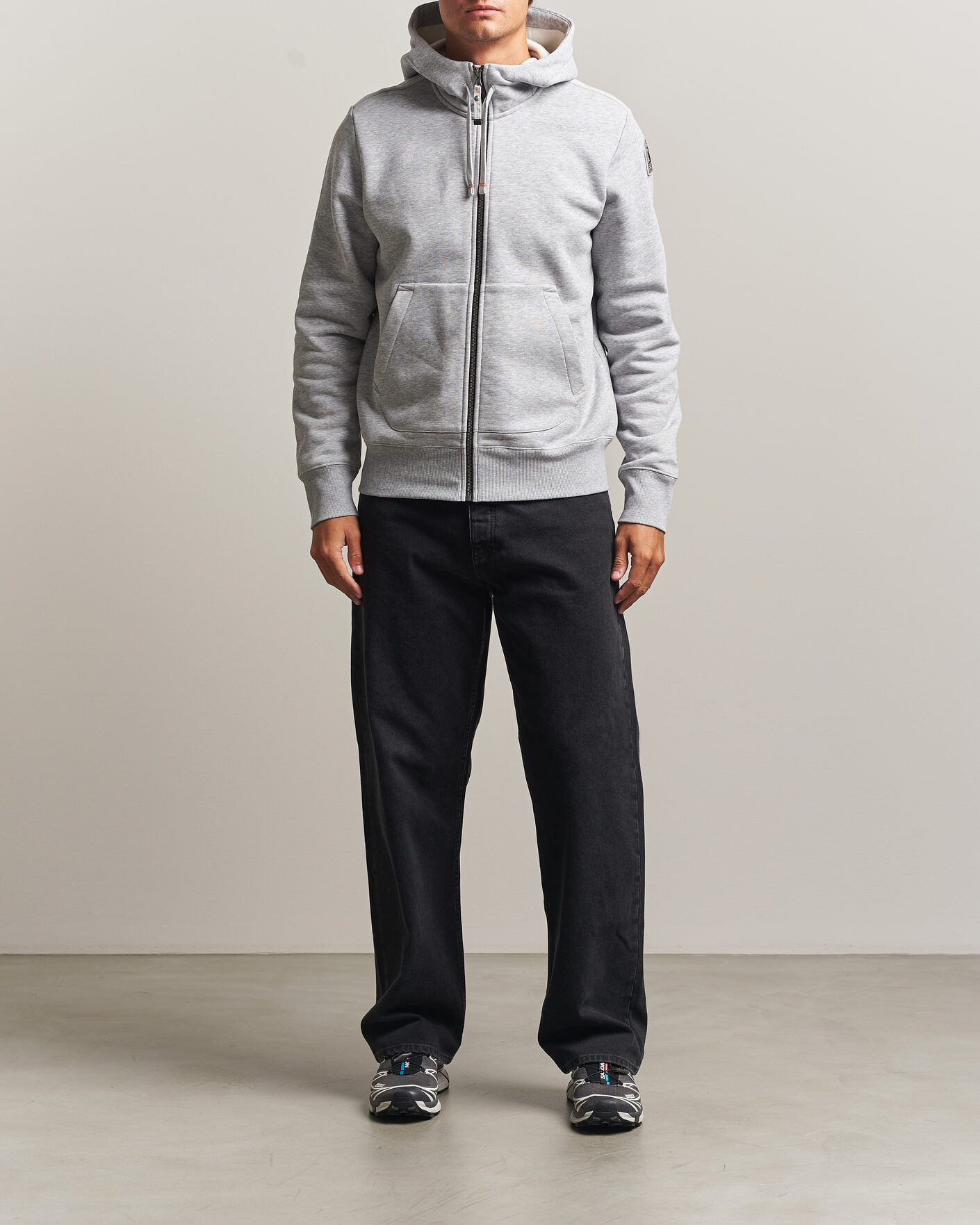 Herre | Trøjer | Parajumpers | Charlie Super Easy Full Zip Ash Grey Melange