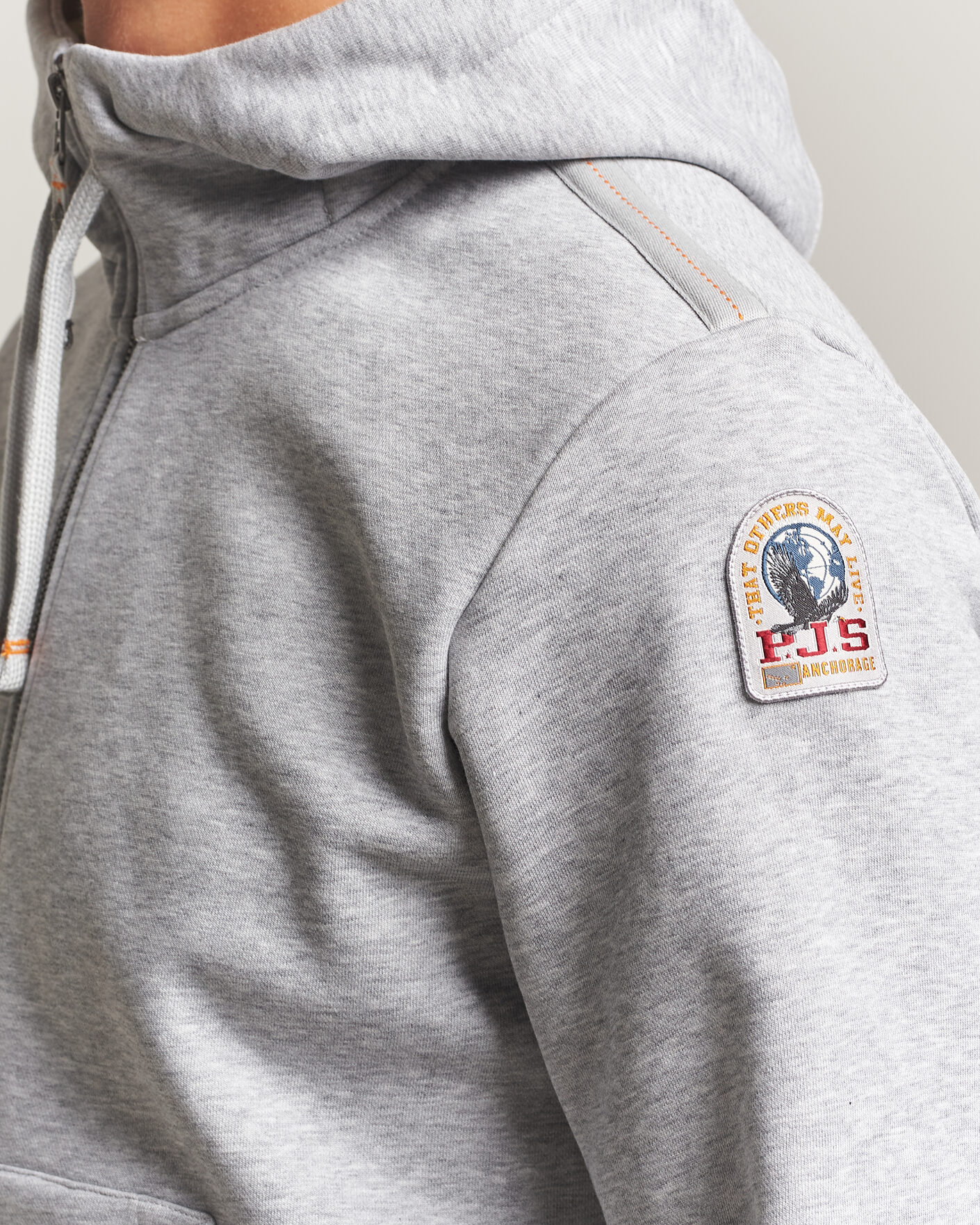 Herre | Trøjer | Parajumpers | Charlie Super Easy Full Zip Ash Grey Melange