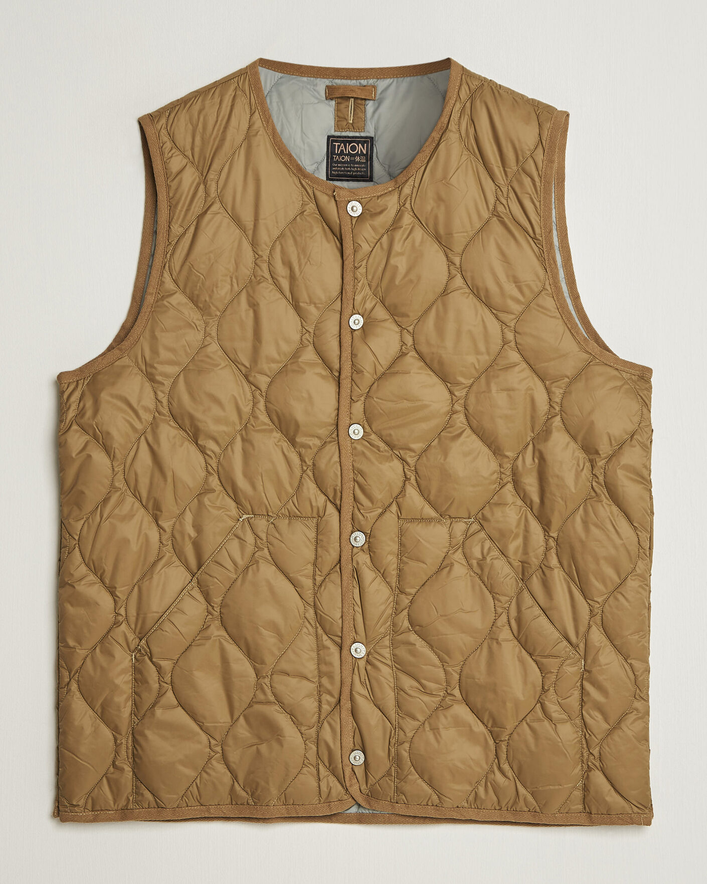 Herre | Veste | TAION | Military Crew Neck Down Vest Dark Khaki Olive