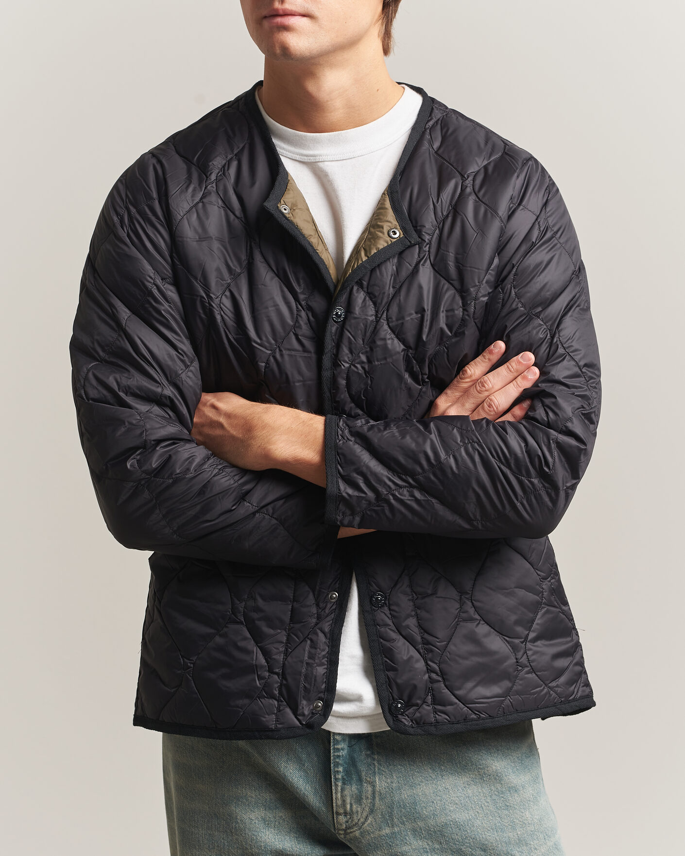 Herre | Jakker | TAION | Military Crew Neck Down Jacket Black