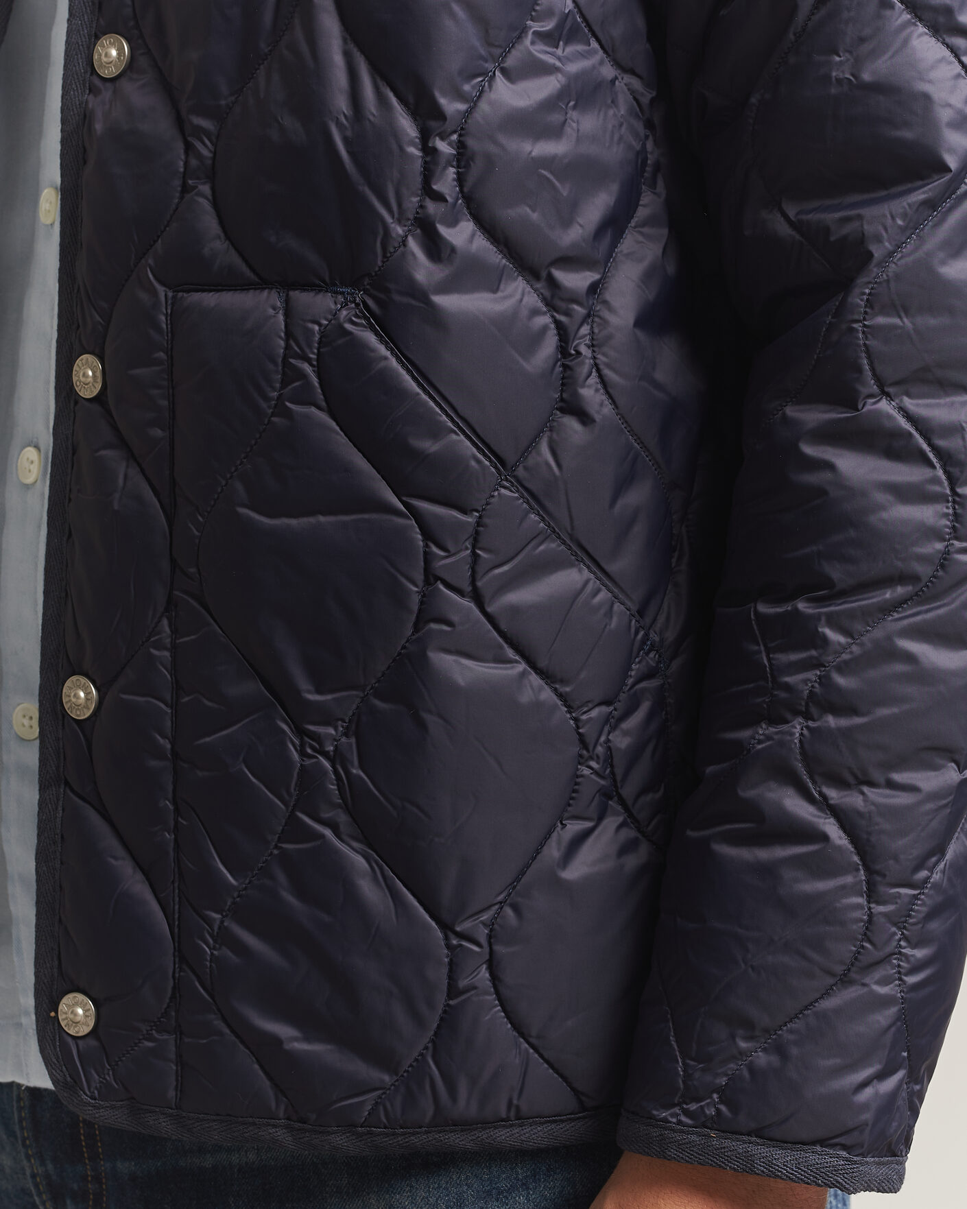 Herre | Jakker | TAION | Military Crew Neck Down Jacket Dark Navy