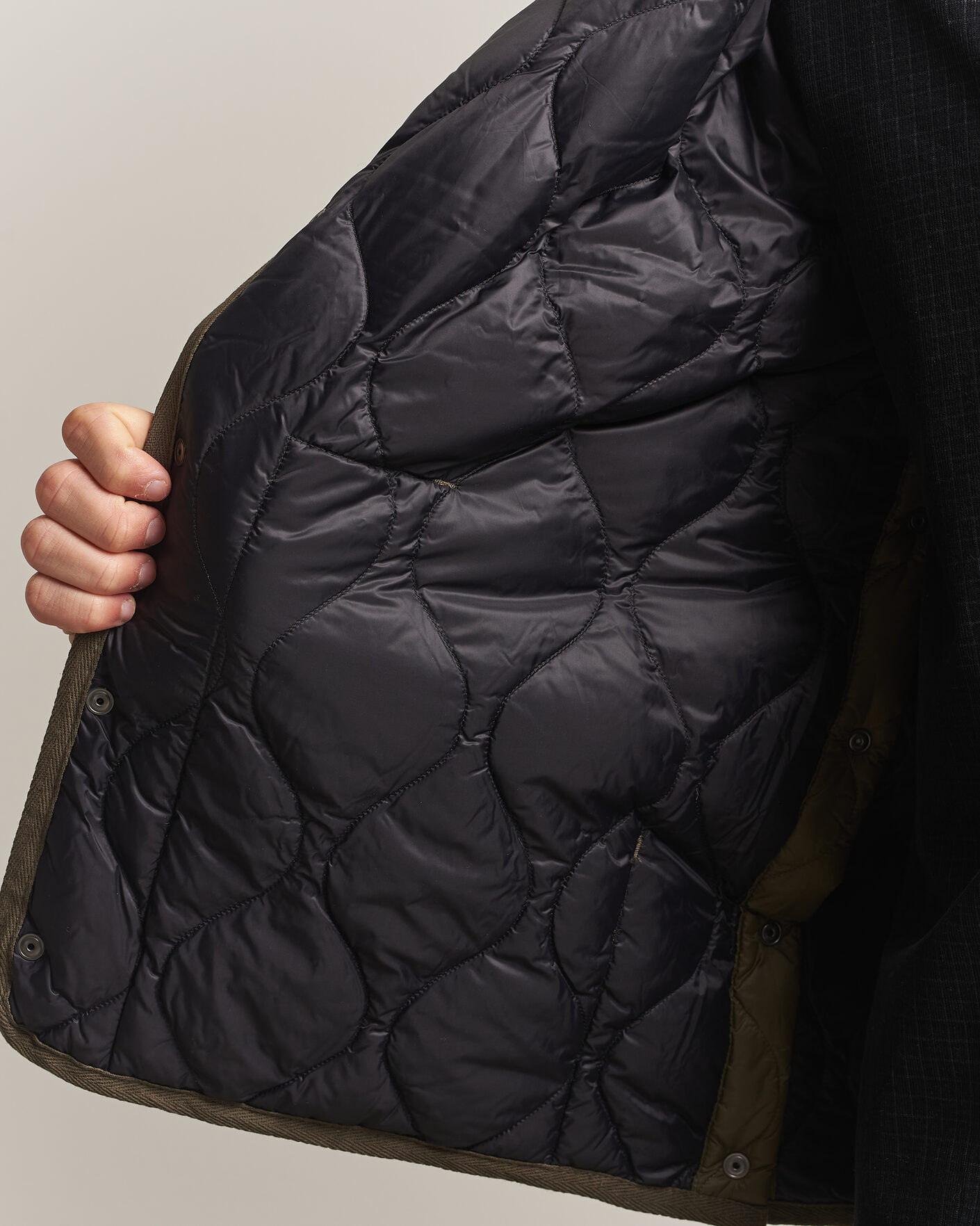 Herre | Jakker | TAION | Military Crew Neck Down Jacket Dark Olive