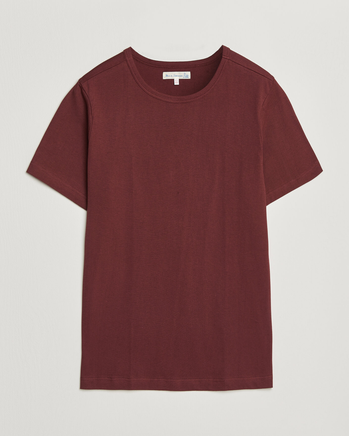 Herre | T-Shirts | Merz b. Schwanen | 1950s Classic Loopwheeled T-shirt Burgundy