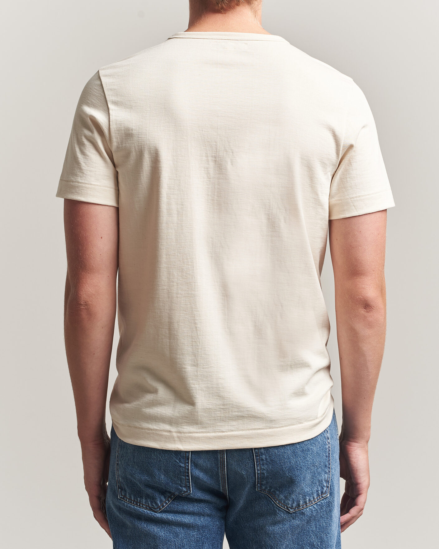 Herre | T-Shirts | Merz b. Schwanen | Classic Fit Loopwheeled T-Shirt Nature