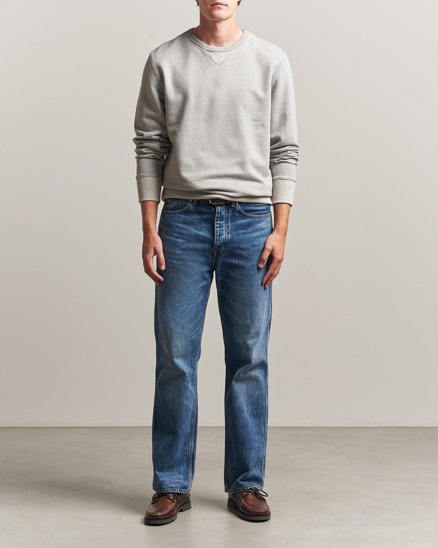 Herre | Trøjer | Merz b. Schwanen | Vintage Machine Sweatshirt Grey Melange