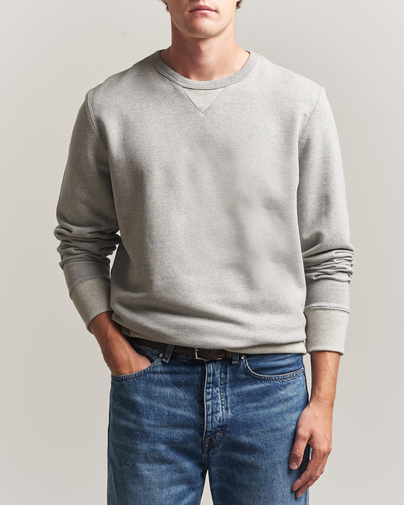 Herre | Trøjer | Merz b. Schwanen | Vintage Machine Sweatshirt Grey Melange