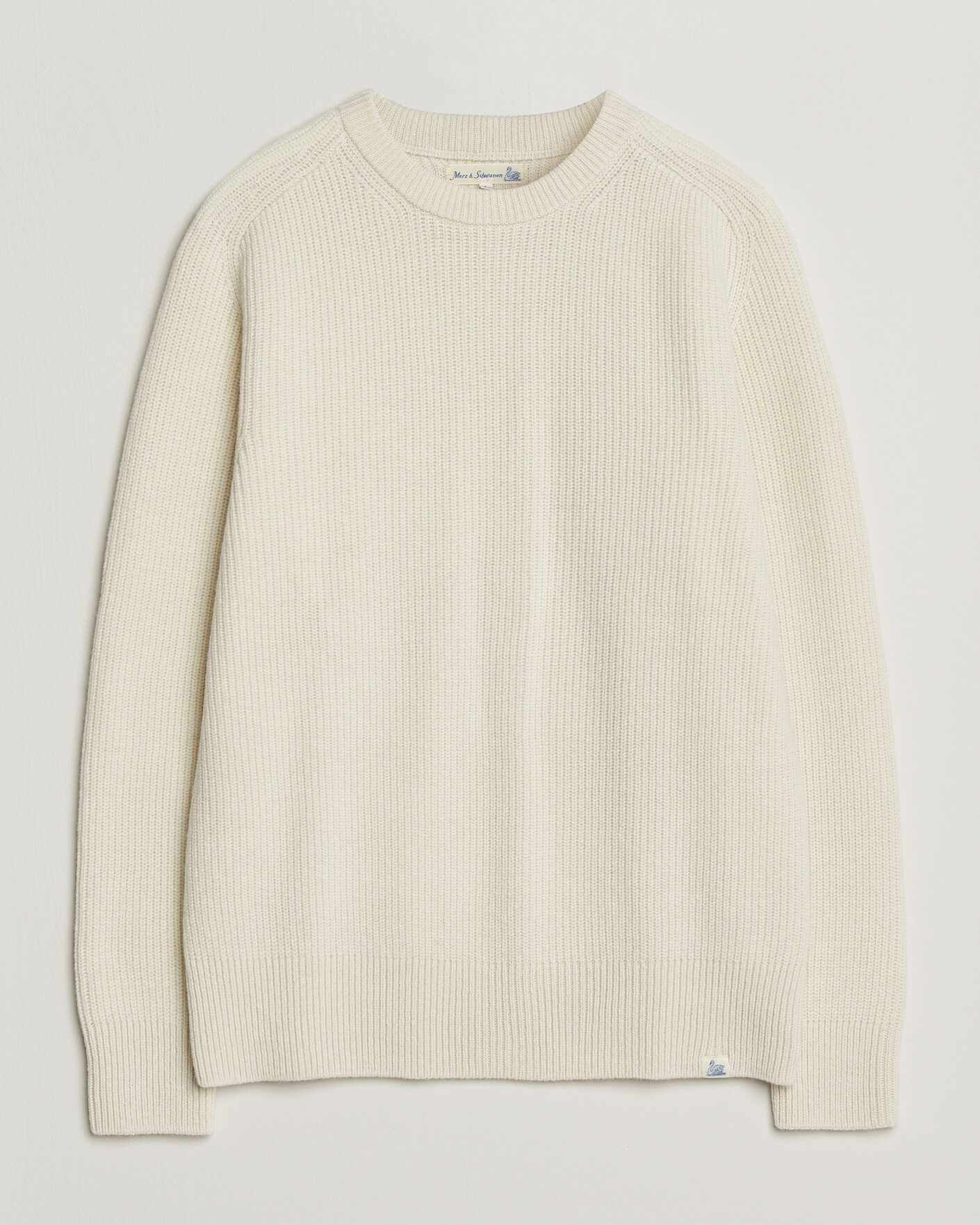 Herre | Trøjer | Merz b. Schwanen | Merino/Cashmere Knitted Sweater Nature
