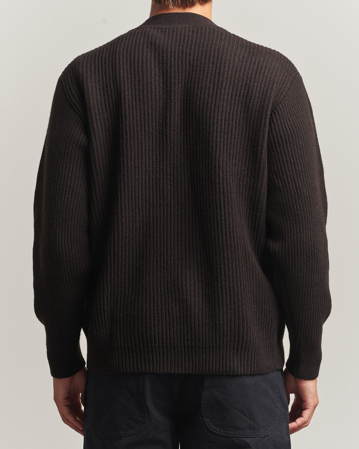 Herre | Trøjer | Merz b. Schwanen | Merino/Cashmere Knitted Cardigan Espresso