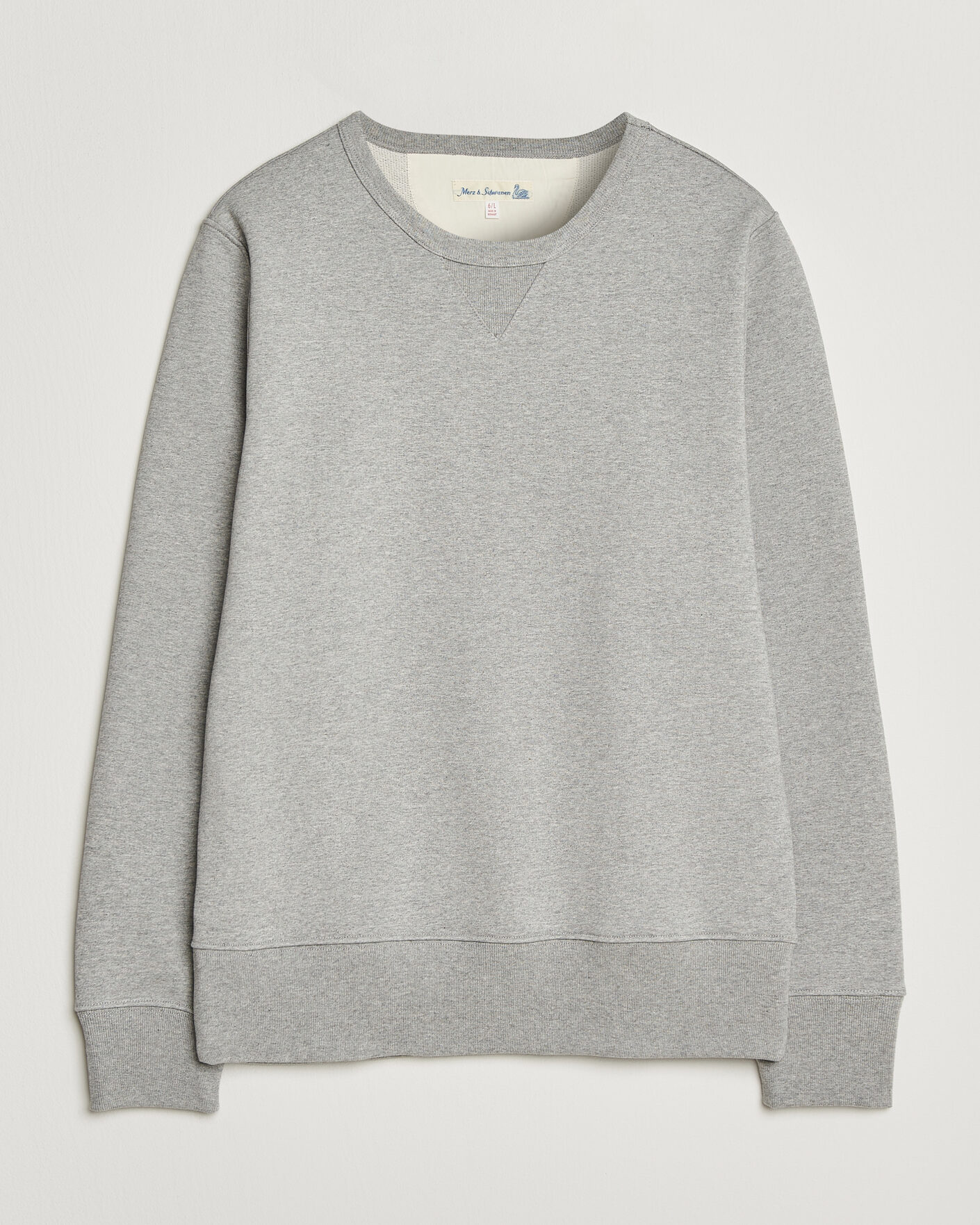 Herre | Trøjer | Merz b. Schwanen | Classic Fit Loopwheeled Heavyweight Sweatshirt Grey Melange