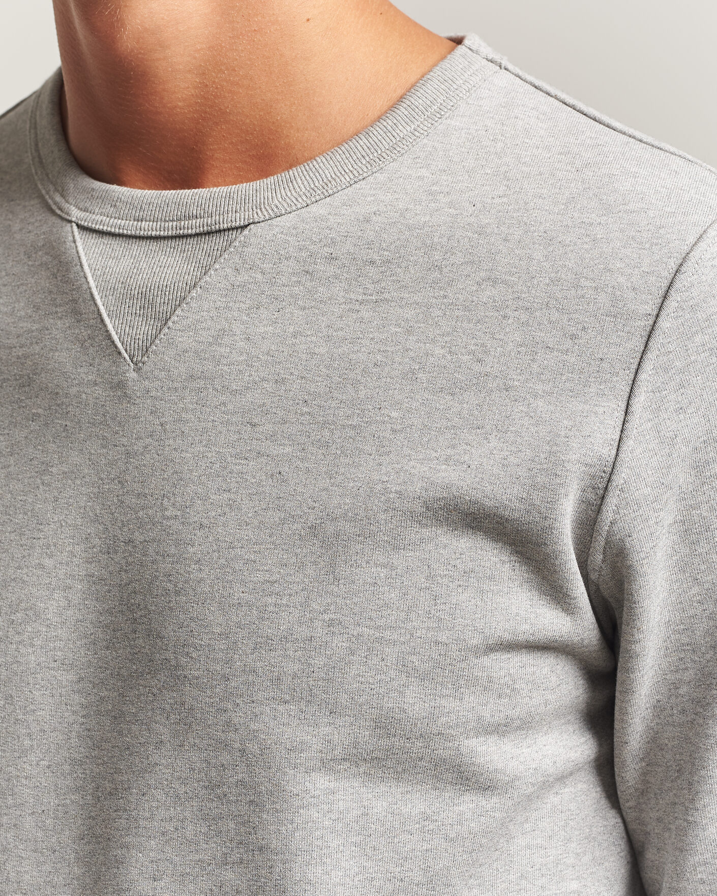 Herre | Trøjer | Merz b. Schwanen | Classic Fit Loopwheeled Heavyweight Sweatshirt Grey Melange