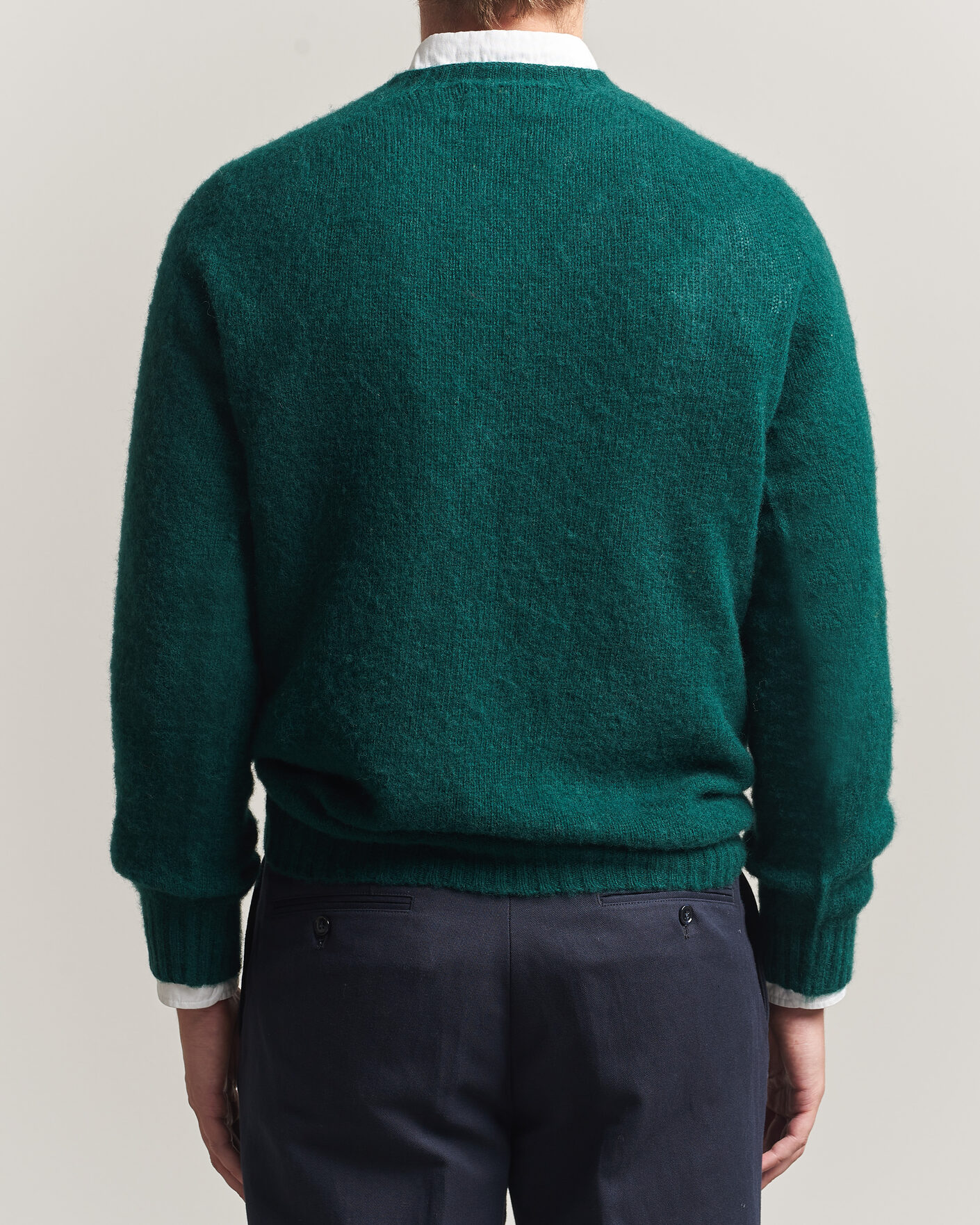 Herre | Trøjer | Harley Of Scotland | Brushed Supersoft Lambswool Crewneck Tartan