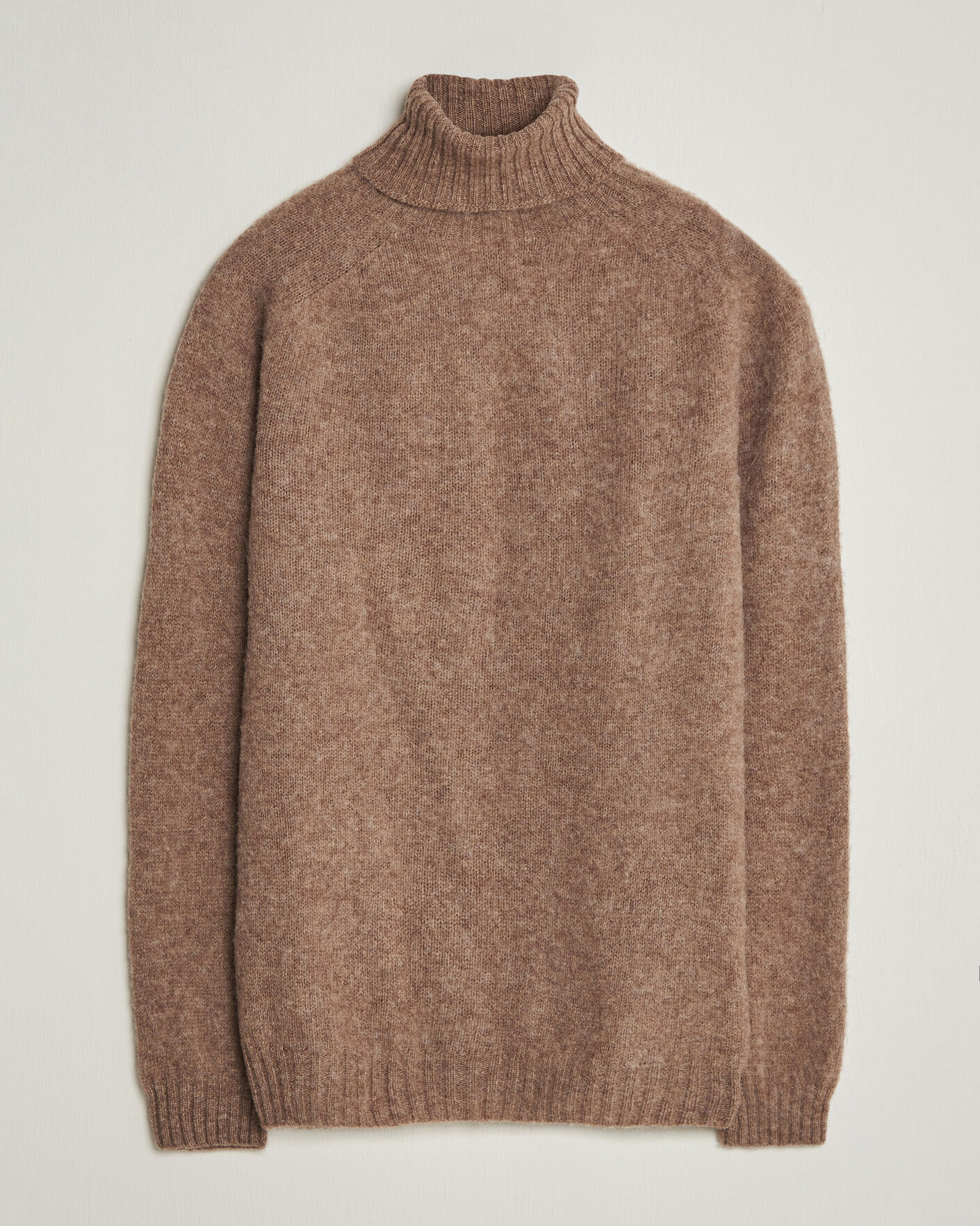 Herre | Trøjer | Harley Of Scotland | Brushed Supersoft Lambswool Rollneck Tundra