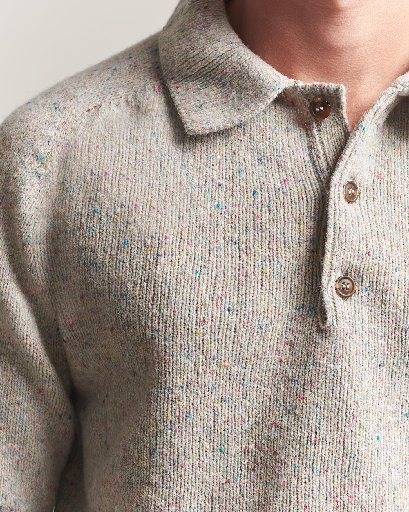 Herre | Trøjer | Harley Of Scotland | Donegal Wool Polo Machair