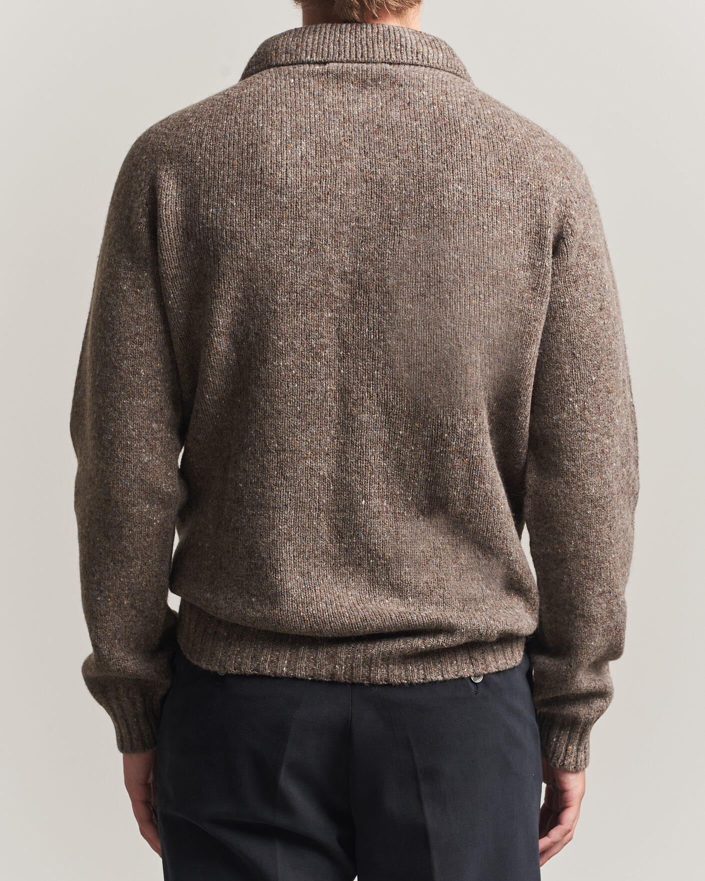 Herre | Trøjer | Harley Of Scotland | Donegal Wool Polo Brown