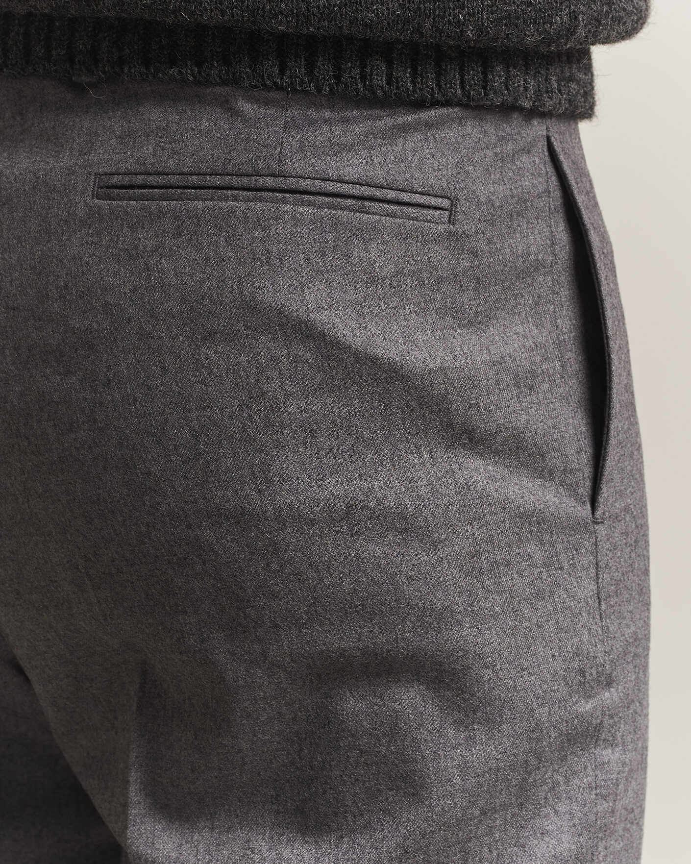Herre | Bukser | Kamakura Shirts | Saxony Wool Ivy Trousers Mid Gray