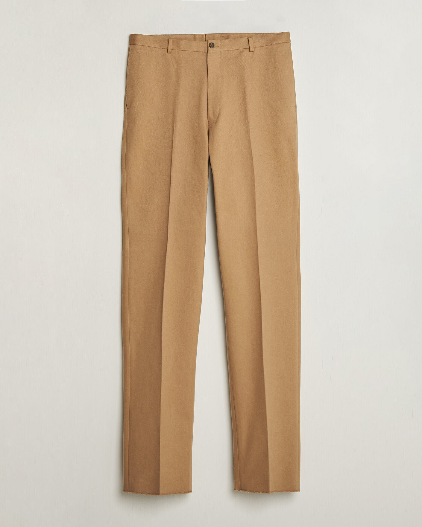 Herre | Bukser | Kamakura Shirts | Brushed Cotton Twill Ivy Trousers Beige